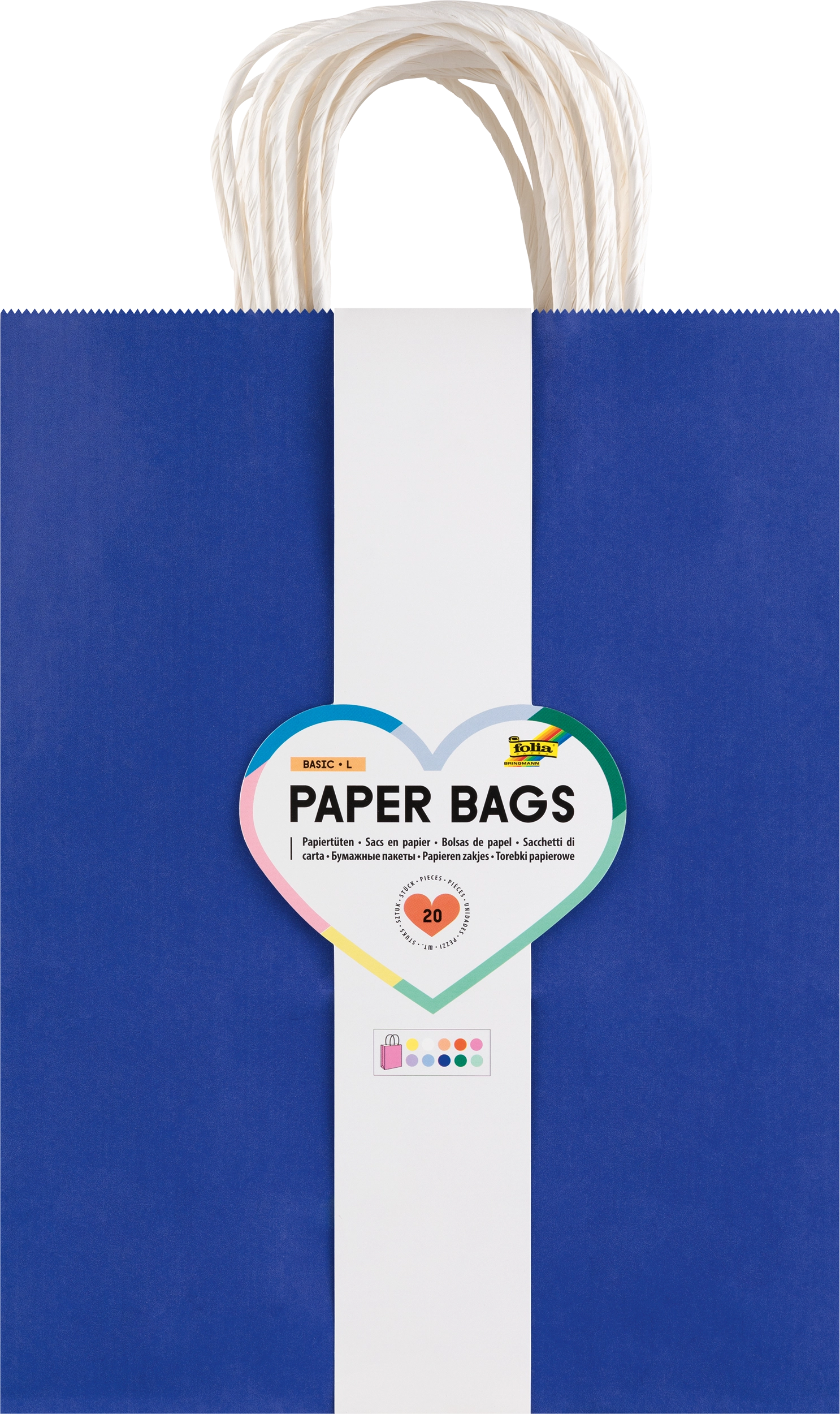 Papiertüten, Basic, L, 20 Stück