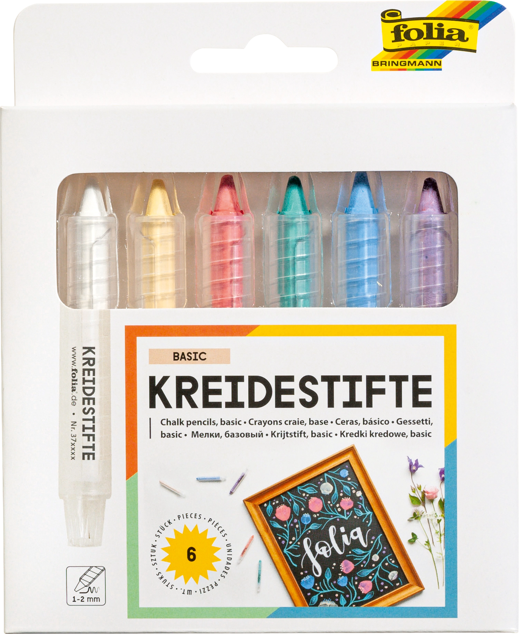 Kreidestifte, Basic, 6 Stifte