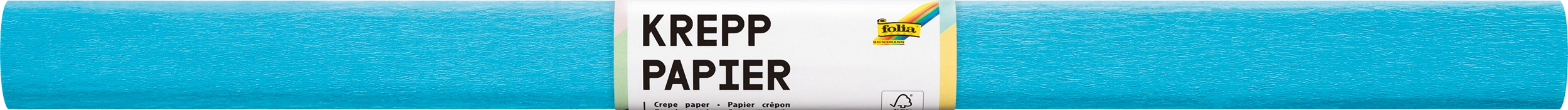 Crepe Paper, Light Blue, 50 x 250 cm, 32 g/m², 10 rolls