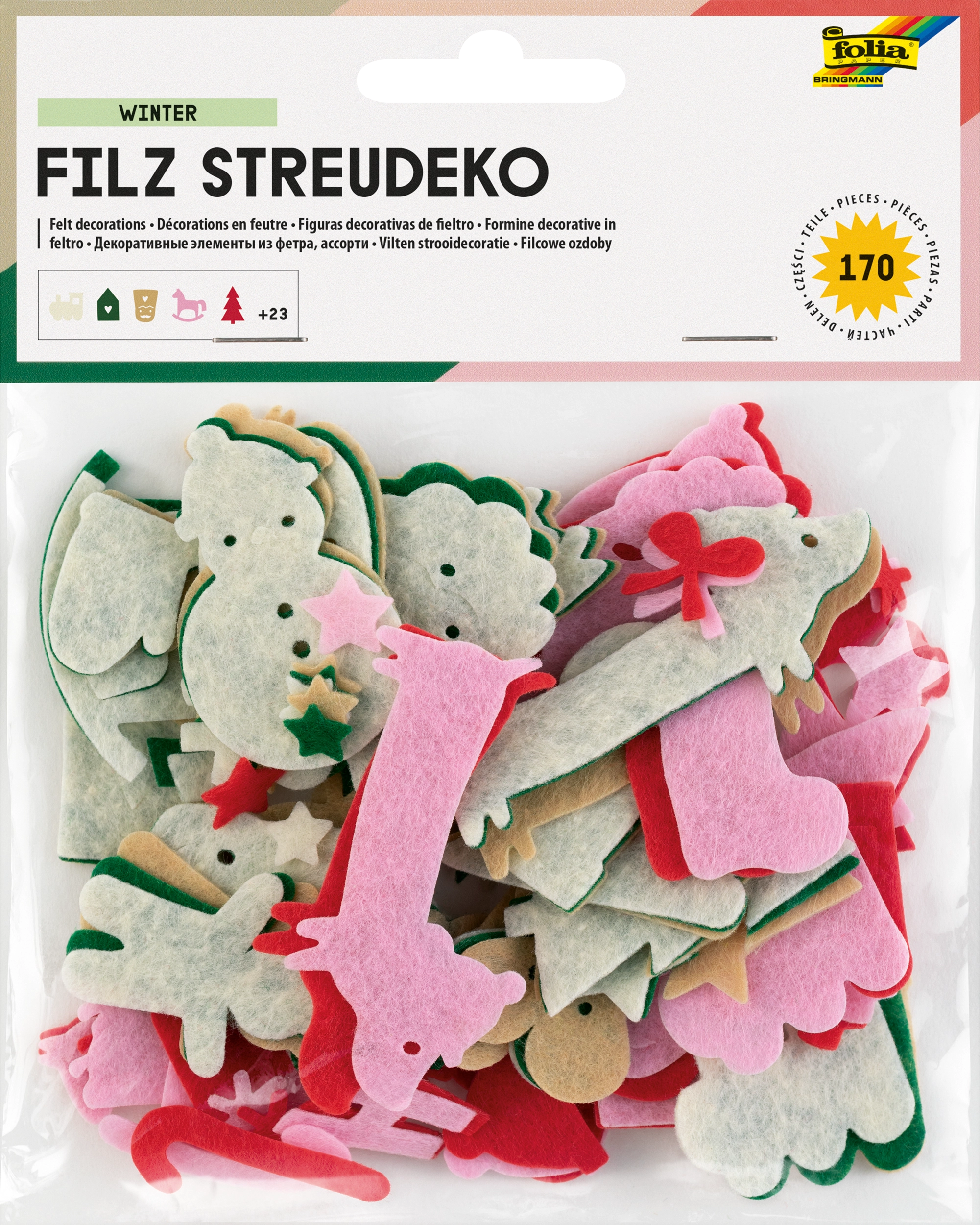Filz Streudeko , Winter, 170 Teile