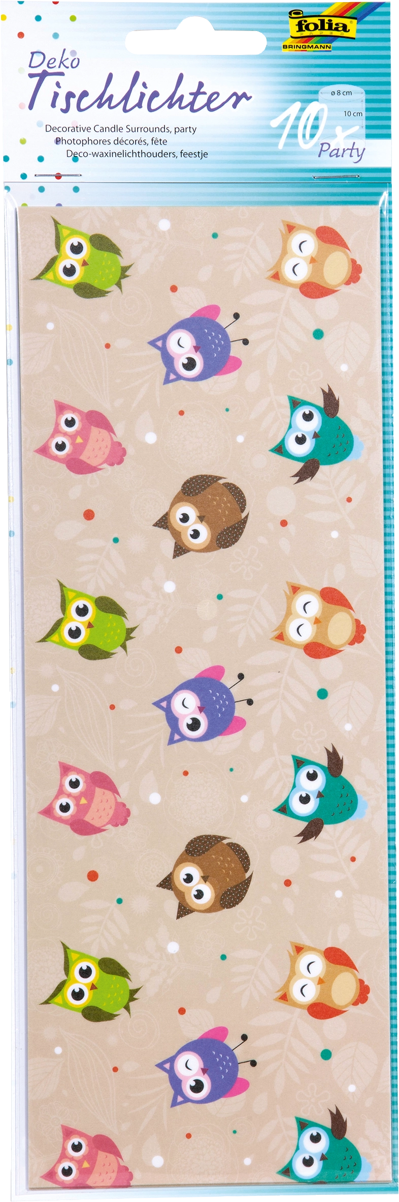 Tischlichter, Party , 10 x 27 cm, 10 Blatt
