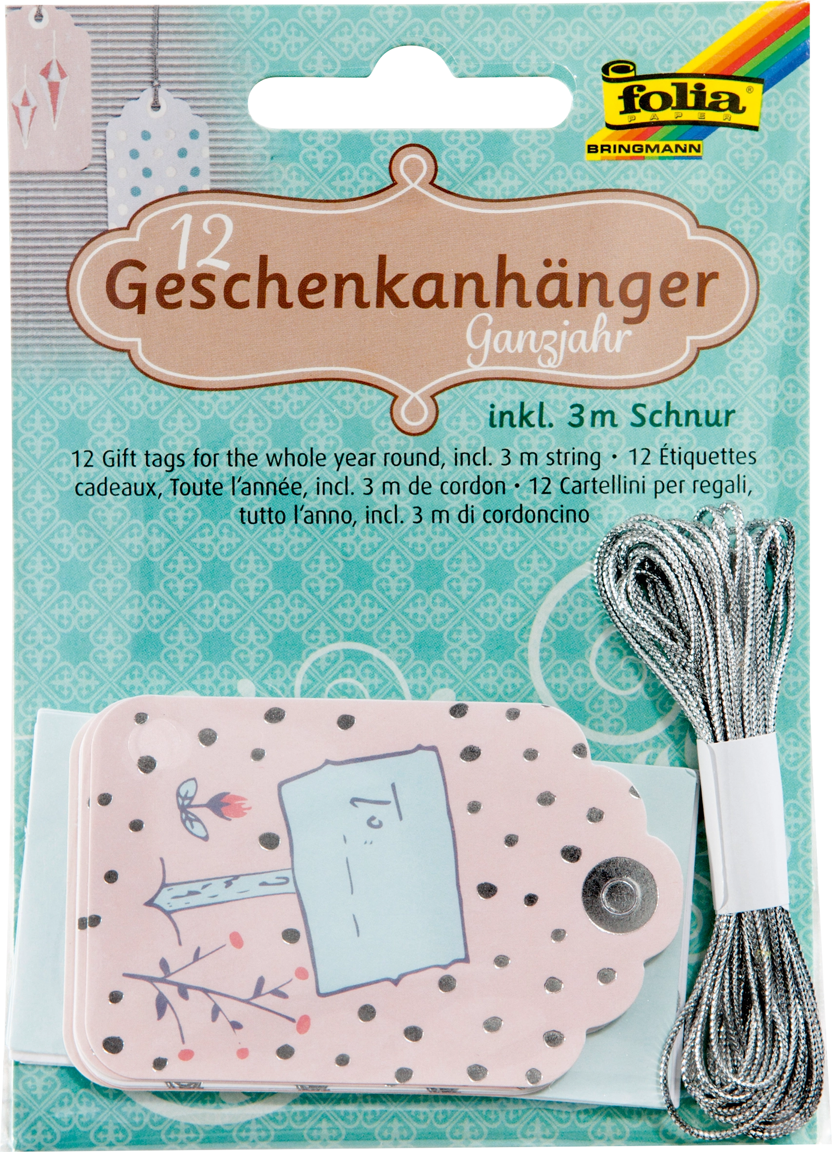 Geschenkanhänger, Ganzjahr, 12 Stück