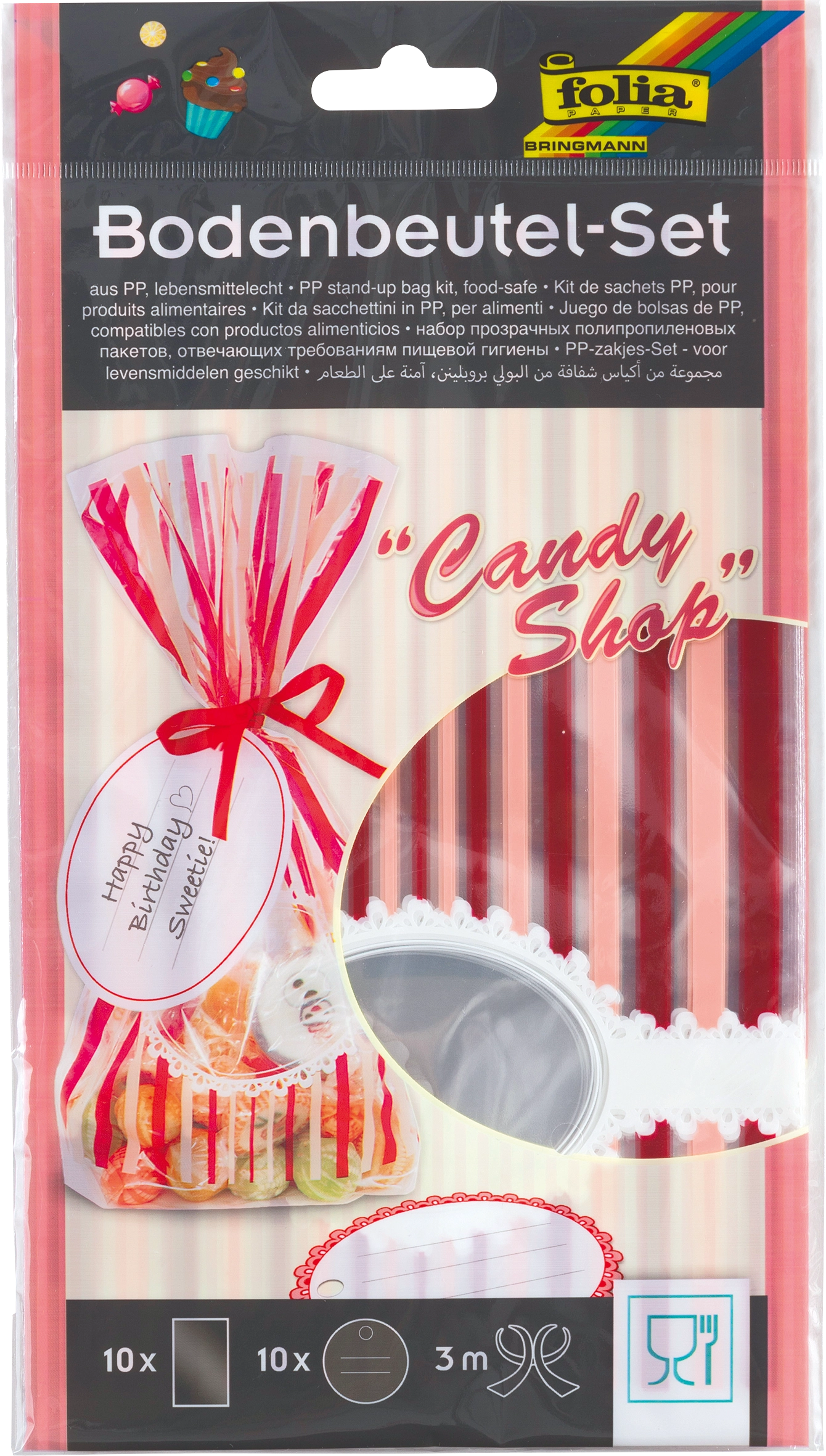 Bodenbeutel-Set, Candy Shop, 14,5 x 23,5 cm, 10 Stück