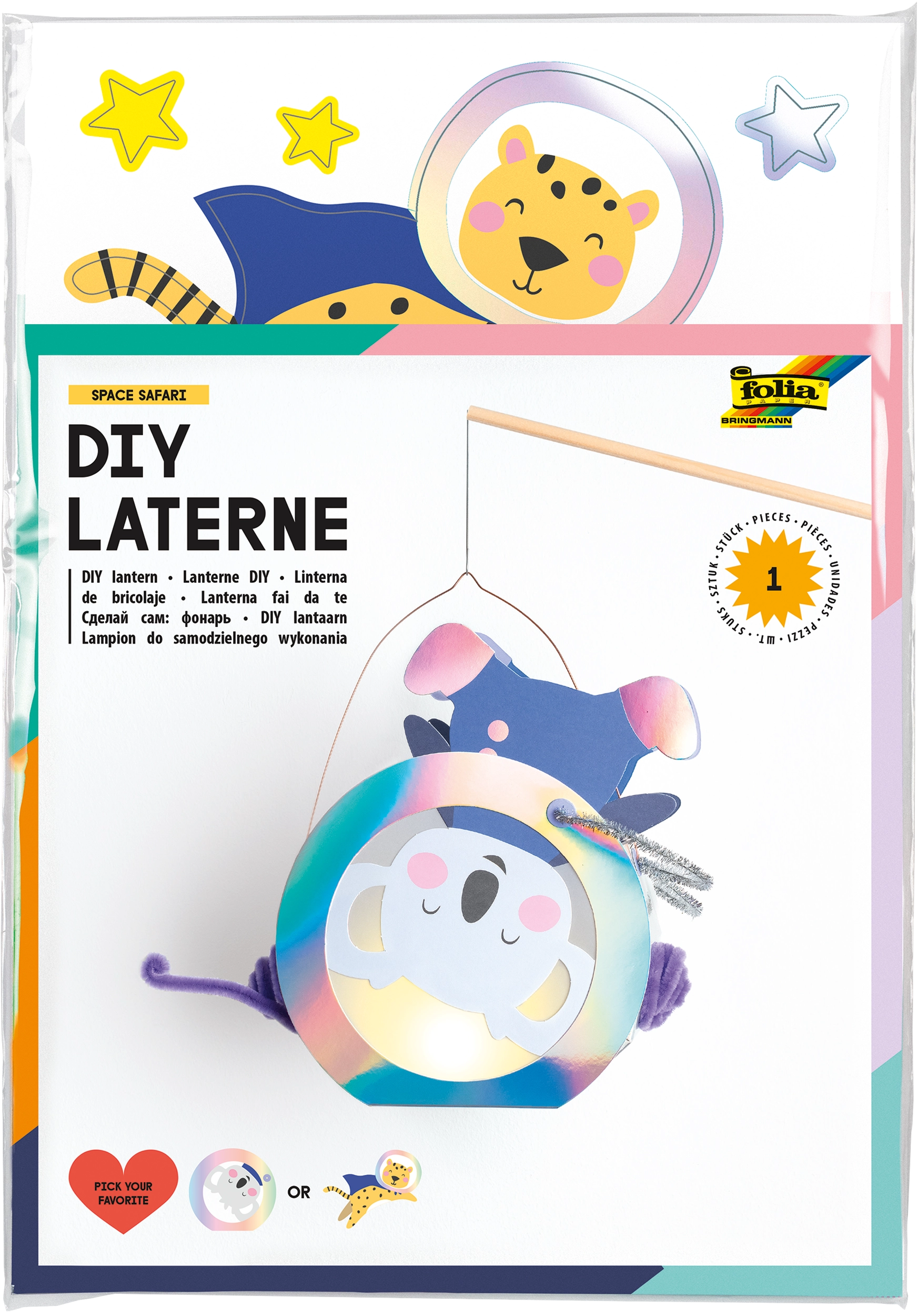 DIY Laterne, Space Safari, Ø 22 cm