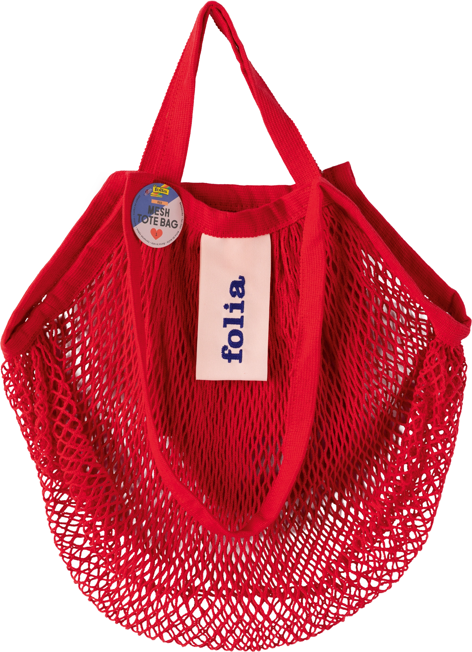 Mesh tote bag, Red, 1 piece