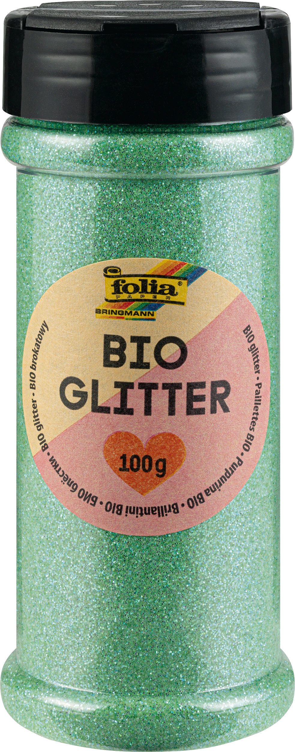 Bio Glitter, Irisierend mint, 100 g, 1 Dose