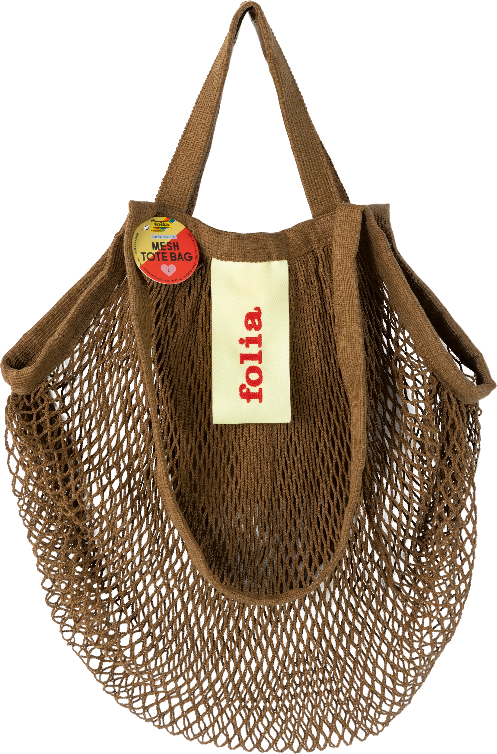 Mesh tote bag, Olive Green, 1 Stück