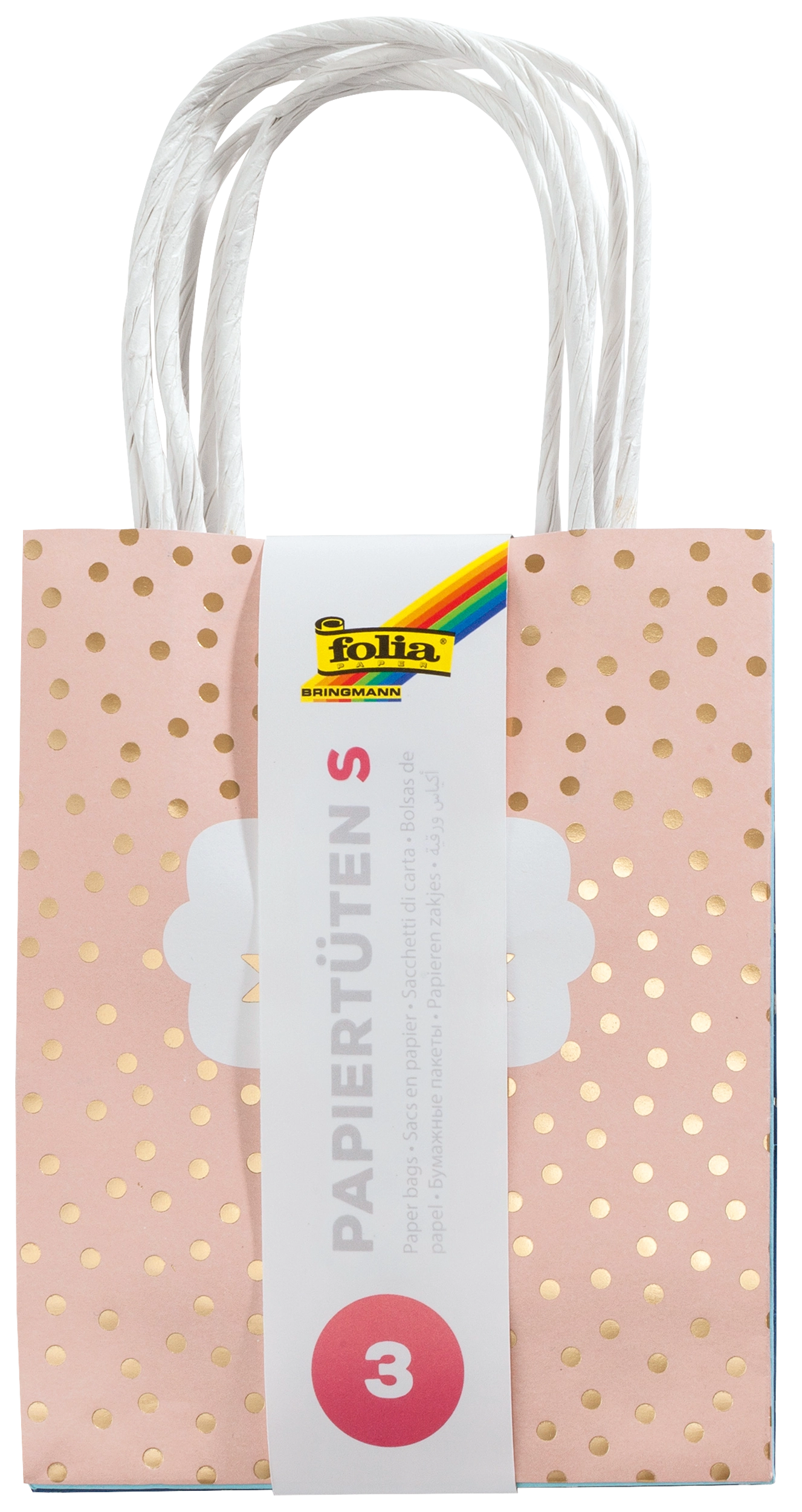 Papiertüten, Hotfoil, S, 3 Stück