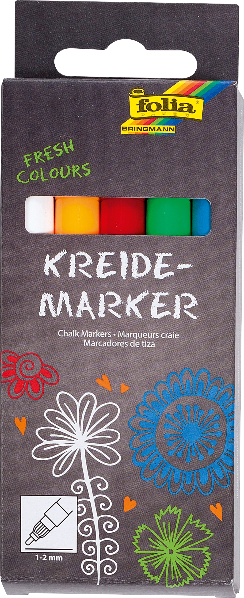 Chalkmarker, Fresh Colours, 5 pens