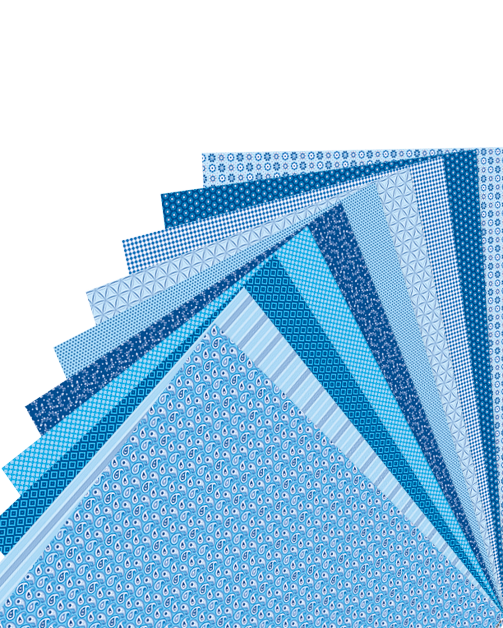 Motif Cardboard , Basics, Blue, 50 x 70 cm, 270 g/m², 10 sheets