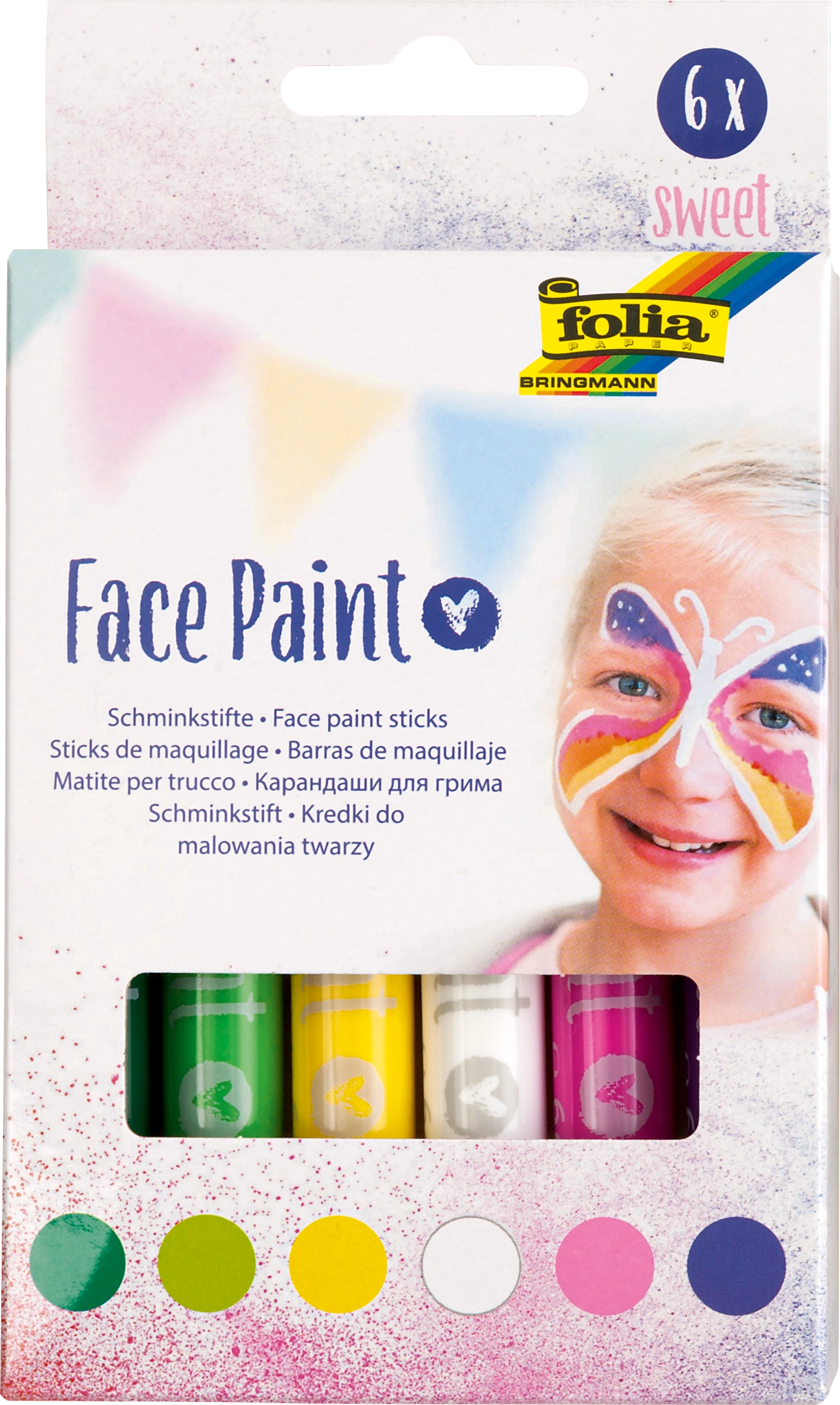 Face Paint, Sweet, 6 Stifte