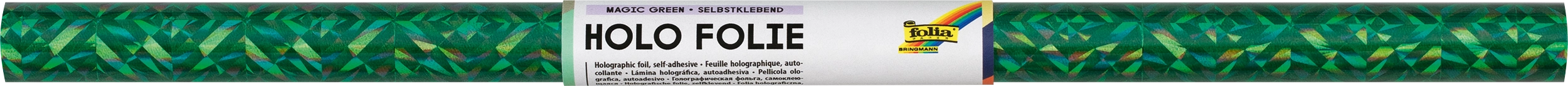 Holographische Folie, Spectral Grün Holo, Selbstklebend, 40 cm x 1 m, 10 Rollen