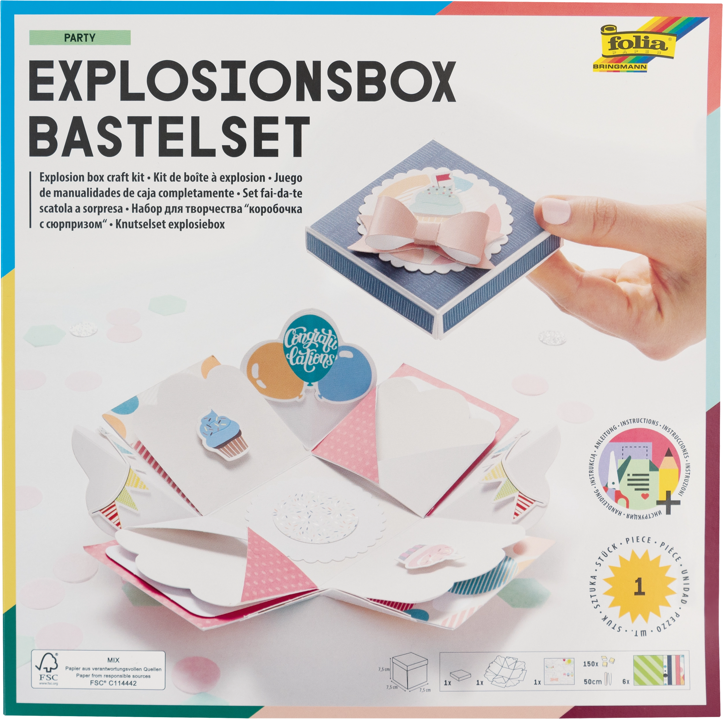 Explosionsbox-Bastelset, Party , 1 Stück