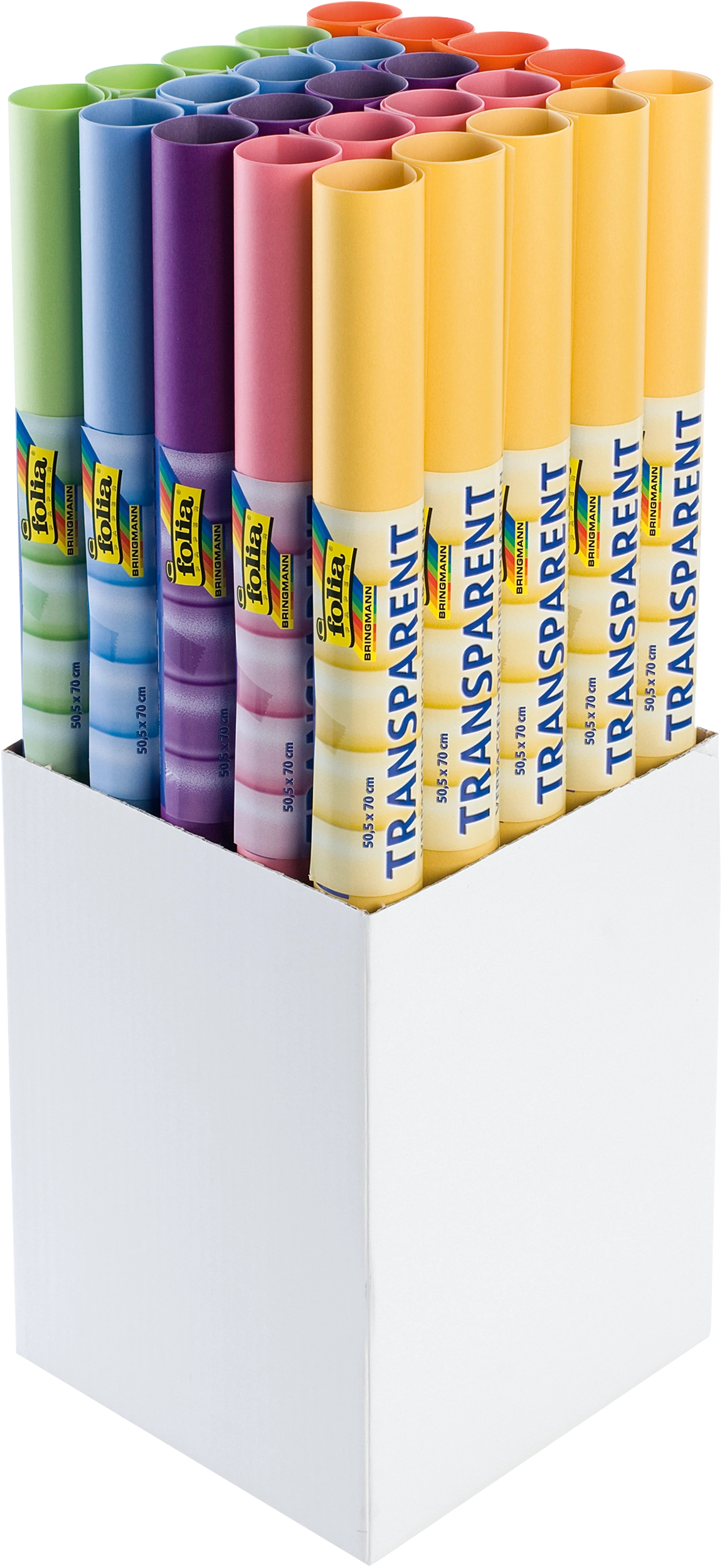 Transparentpapier Display, Trend Mix, 50,5 x 70,0 cm, 115 g/m², 25 Rollen