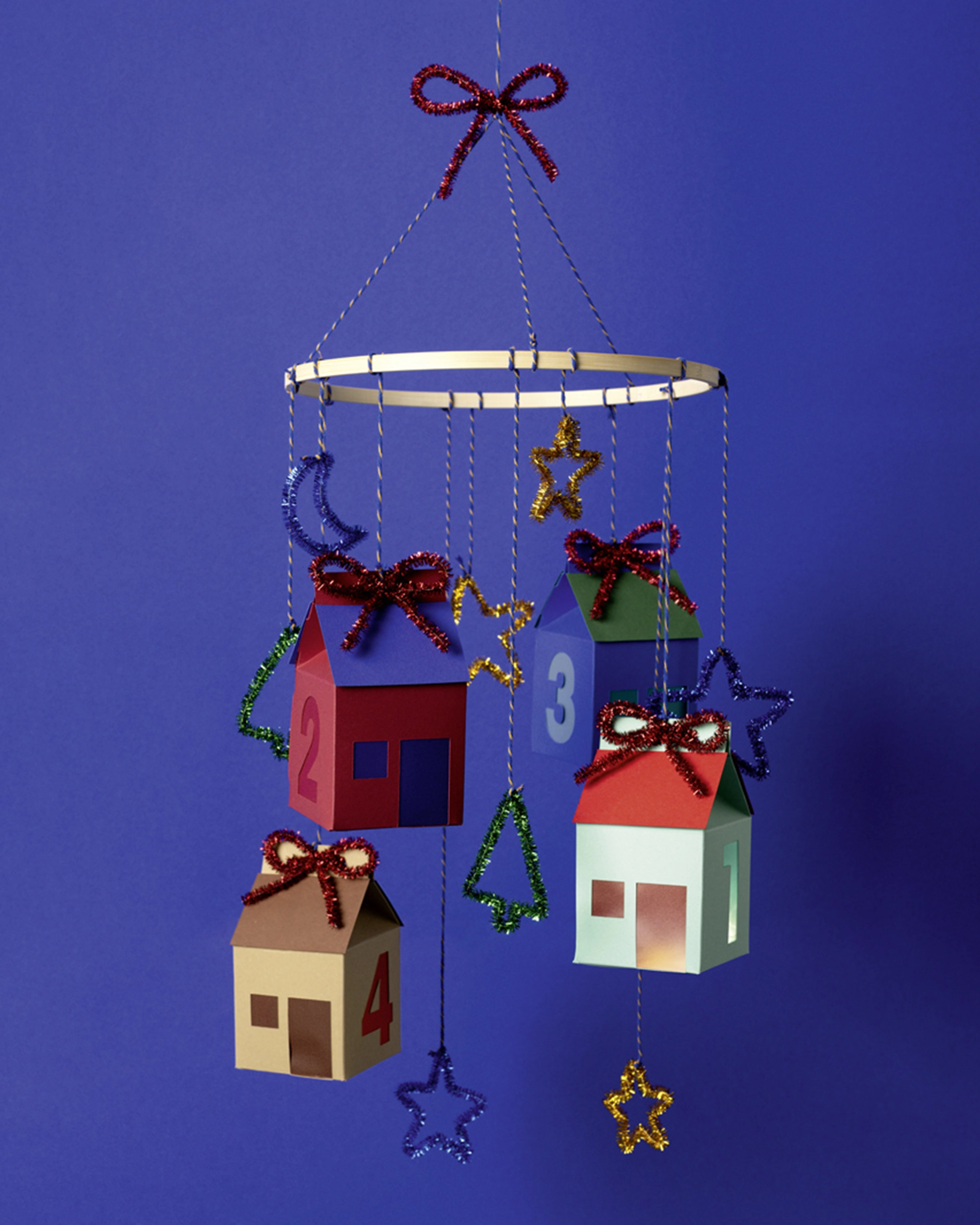 DIY Häuschen-Adventskranz