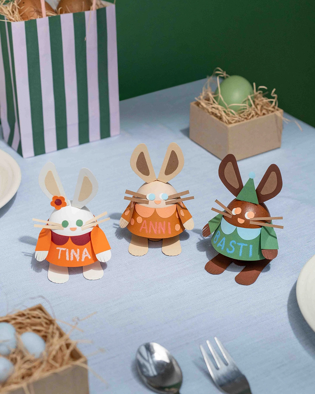 Hasen Tischkärtchen
