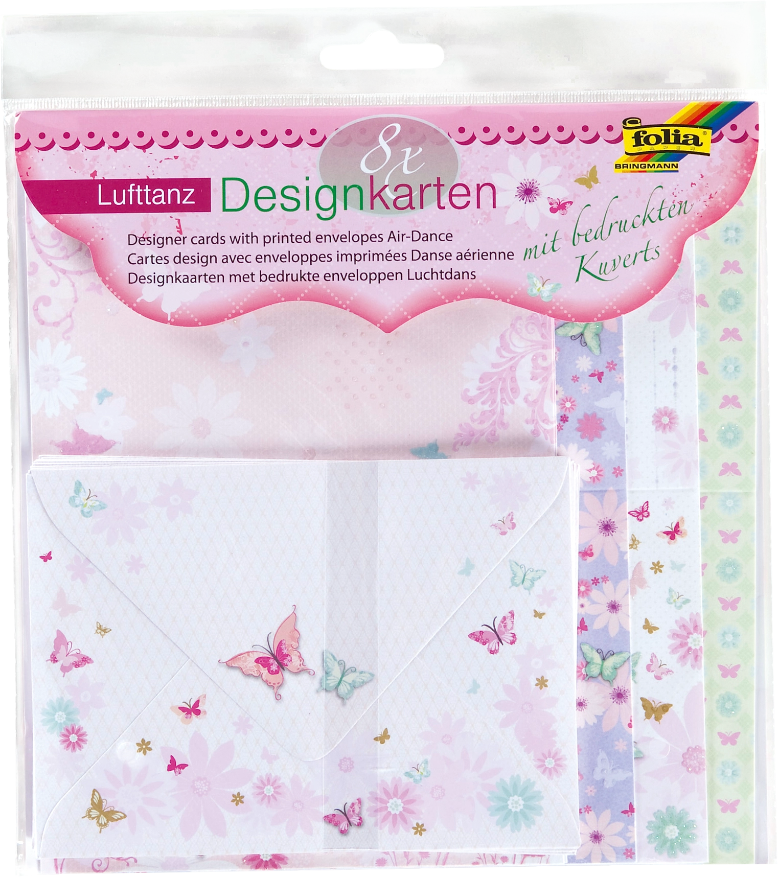 Designkarten, Lufttanz, DIN A6, 100 g/m², 220 g/m², 8 Stück