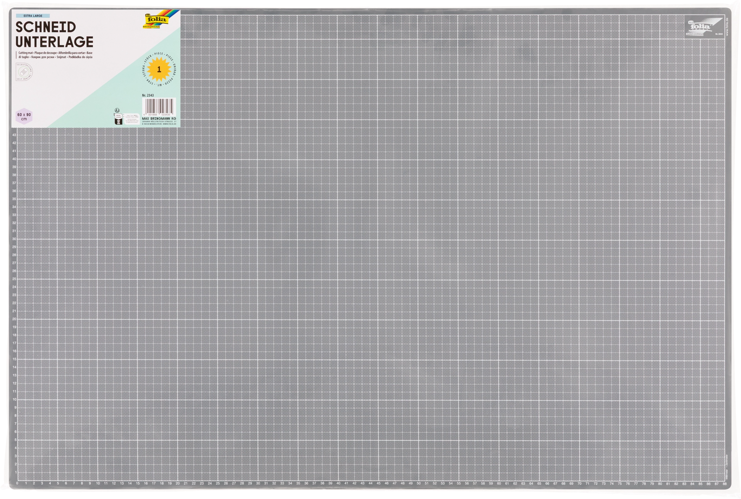 Schneidunterlage, Extra Large, Grau, 60 x 90 cm, 1 Stück