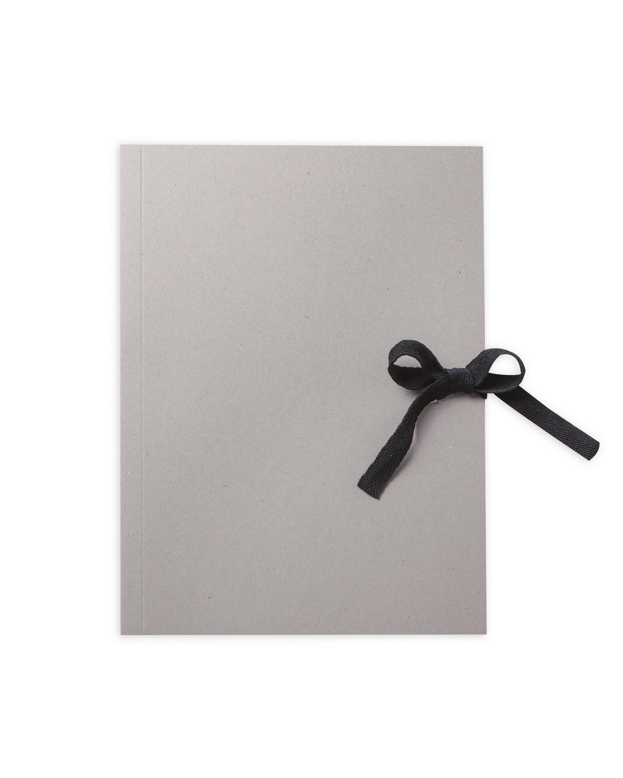 Folder, Grey Board with Black Ribbon, DIN A4, 1 piece