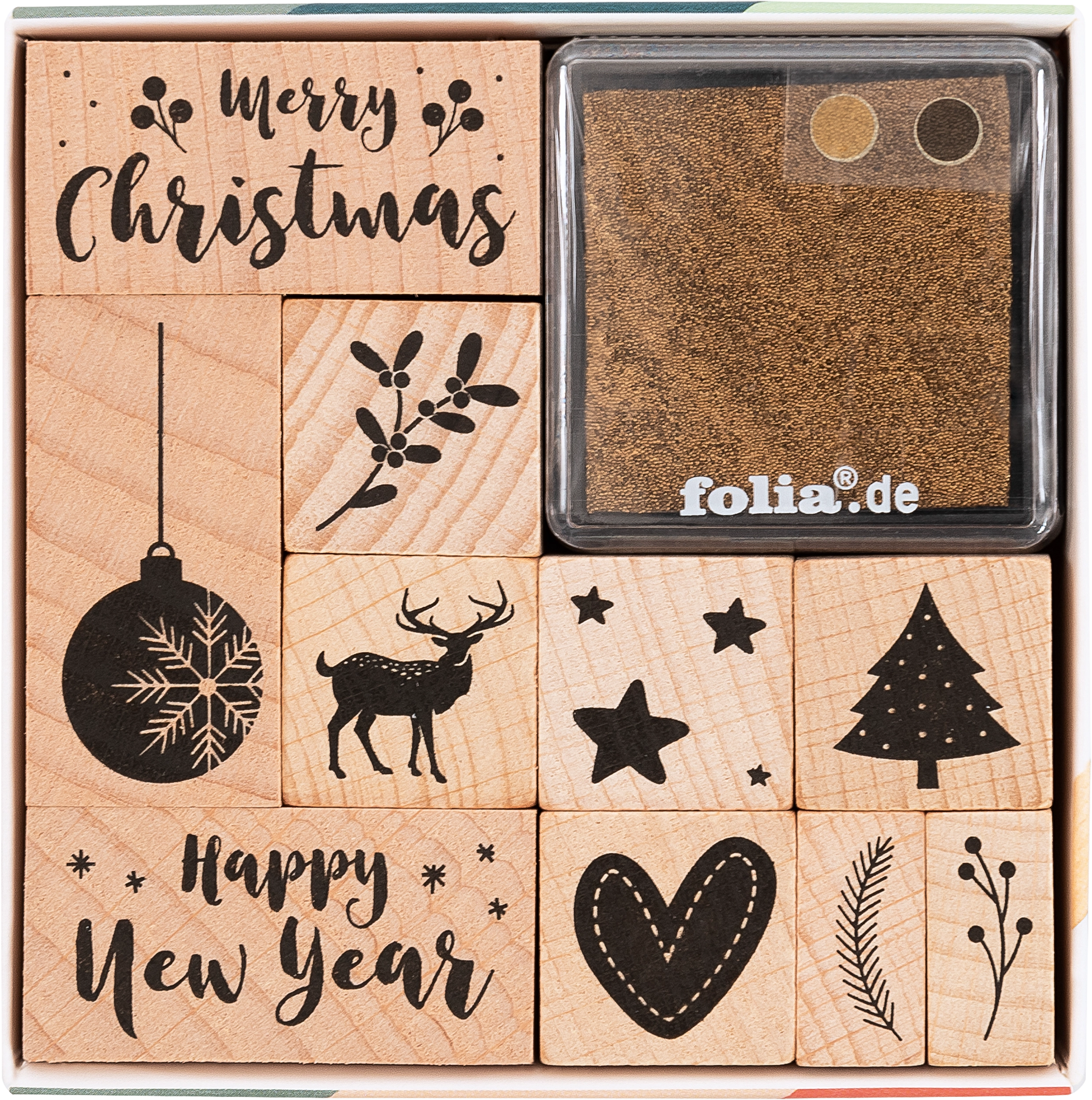 Stempelset, Weihnachten, 10 Stück