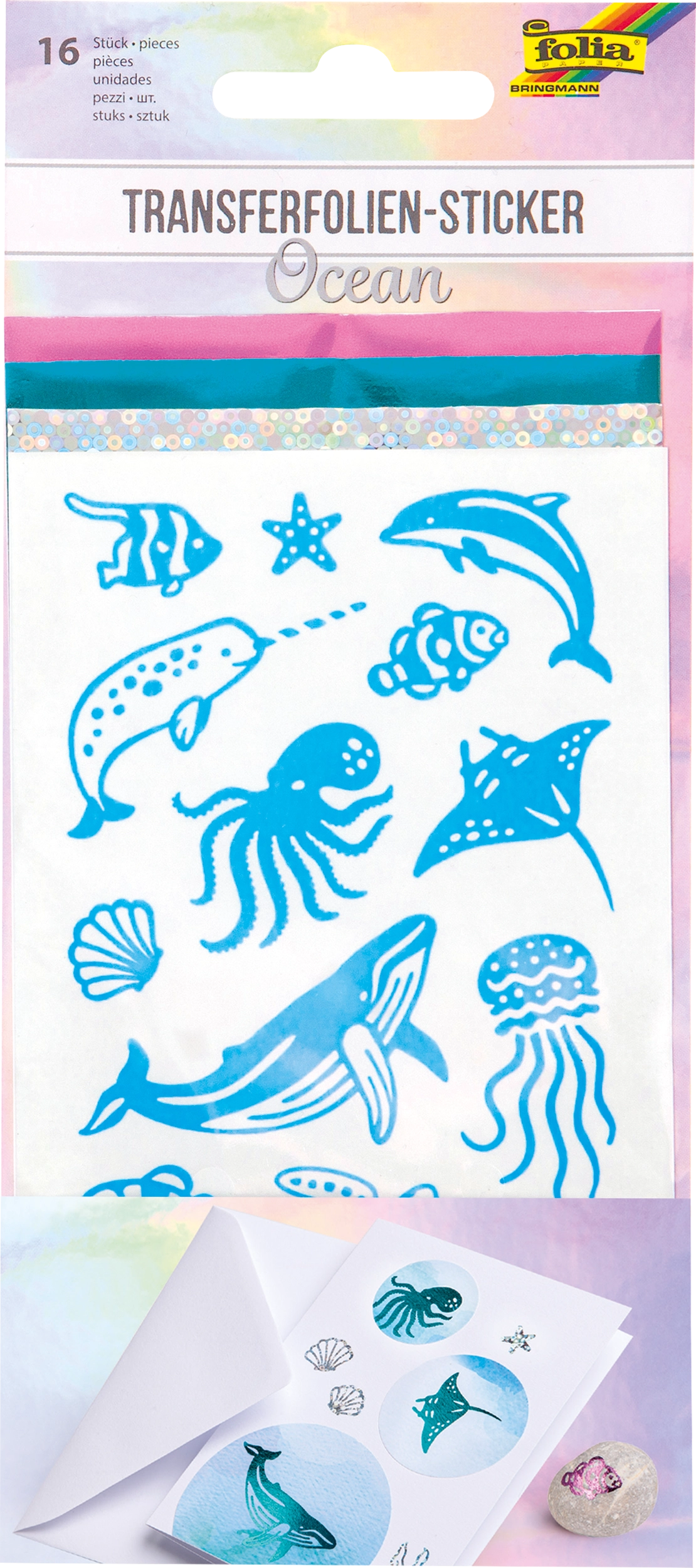 Transferfolien-Sticker, Ozean, 16 Sticker