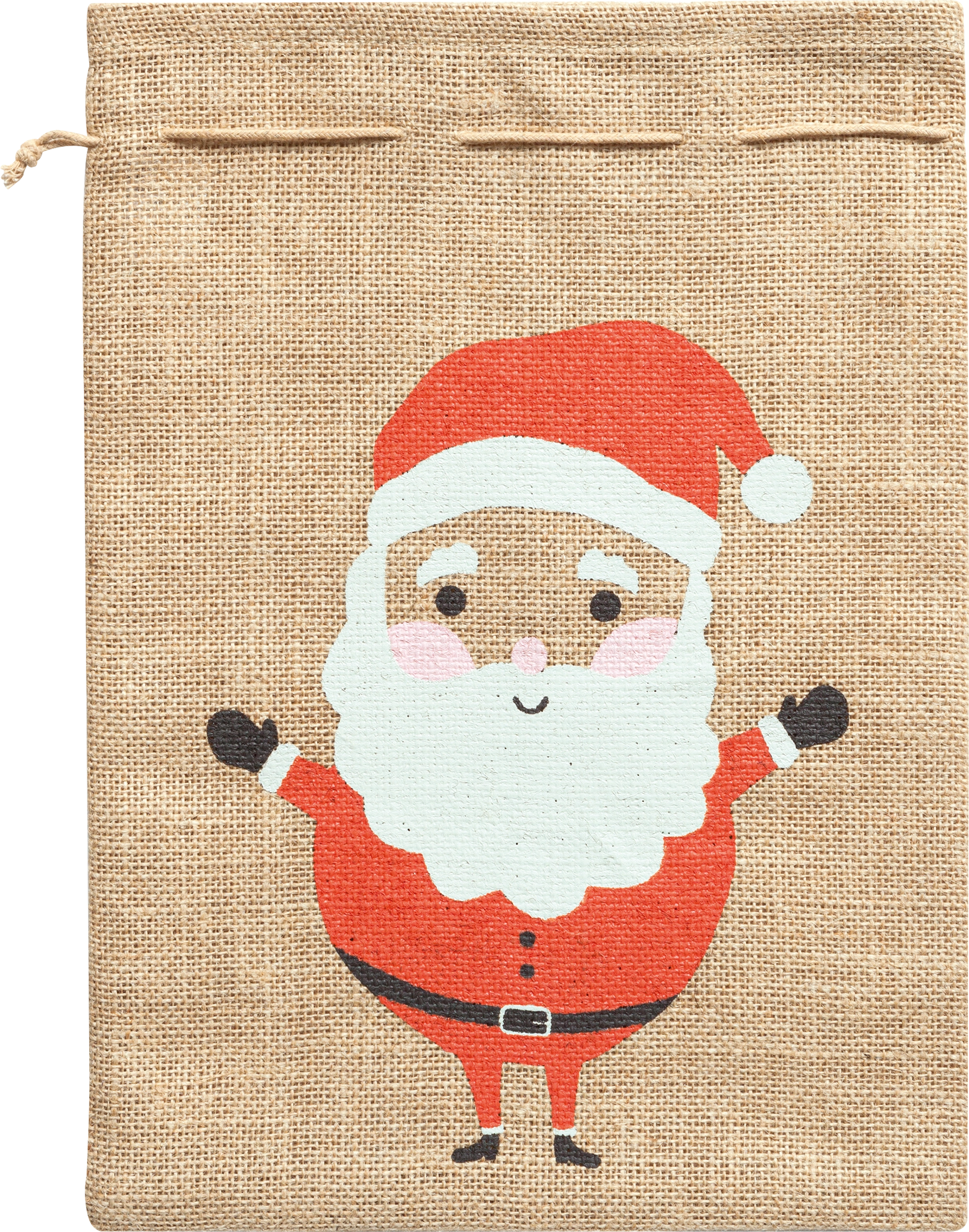 Jutesack, Santa, L, 25 x 35 cm, 1 Stück