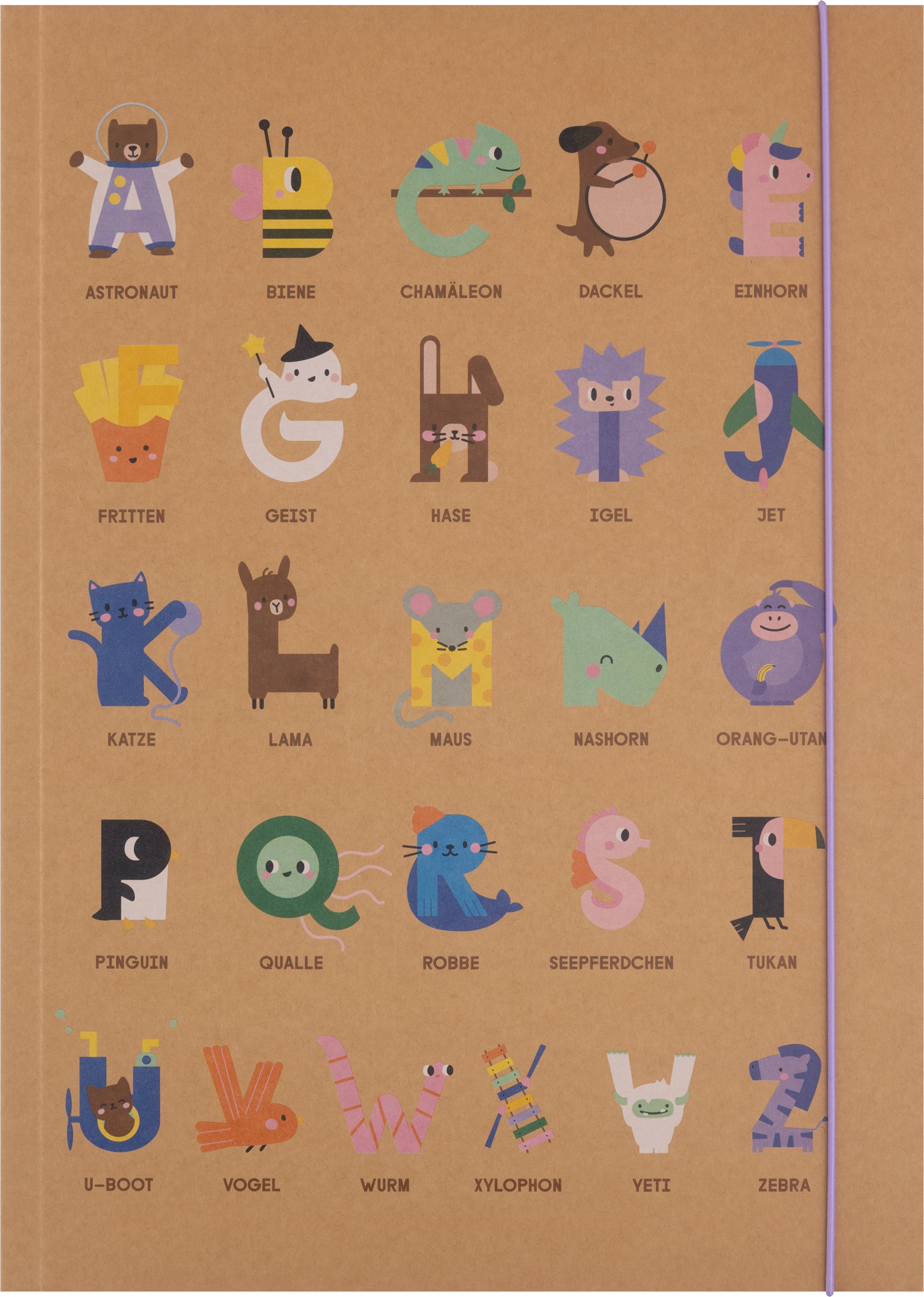 Folders, ABC, with Elastic Band, DIN A3, 5 pieces