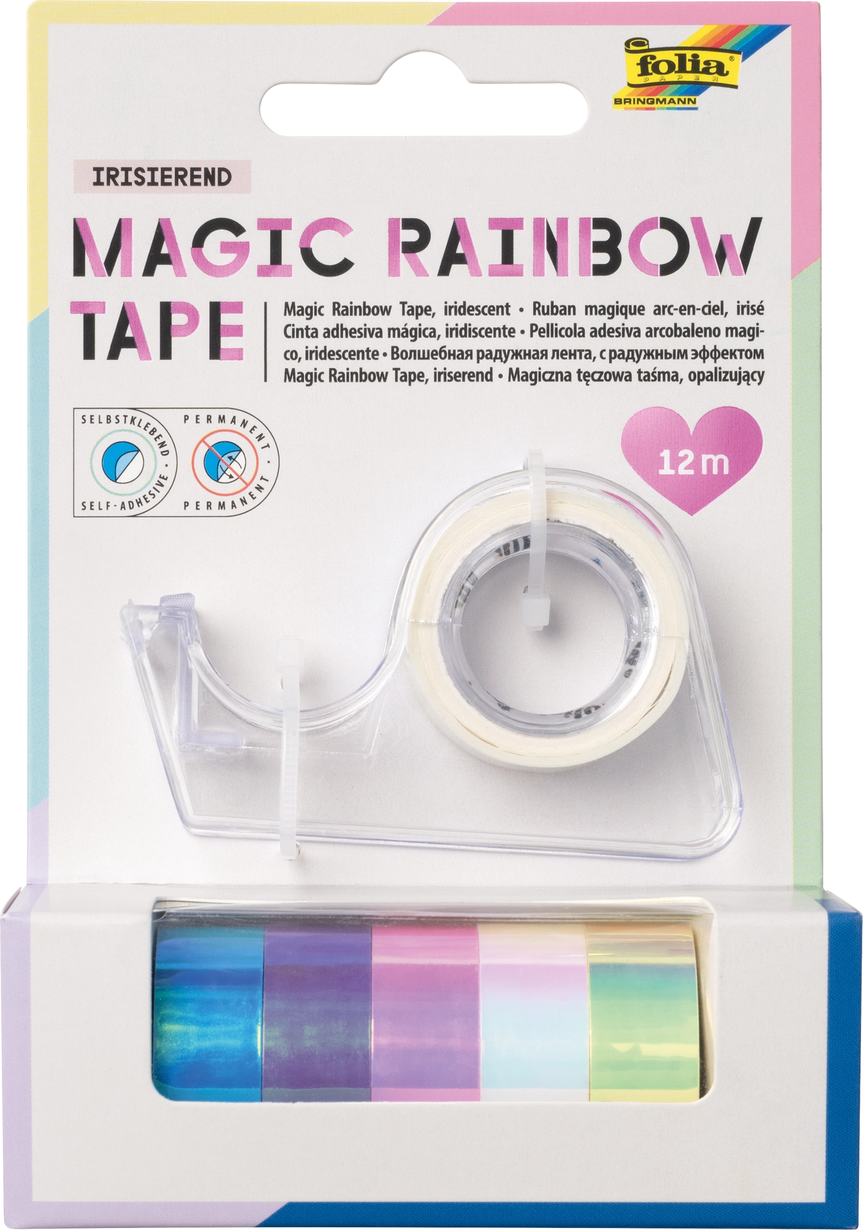 Magic Rainbow Tape, Irisierend, 6x 2 m, 6 Rollen