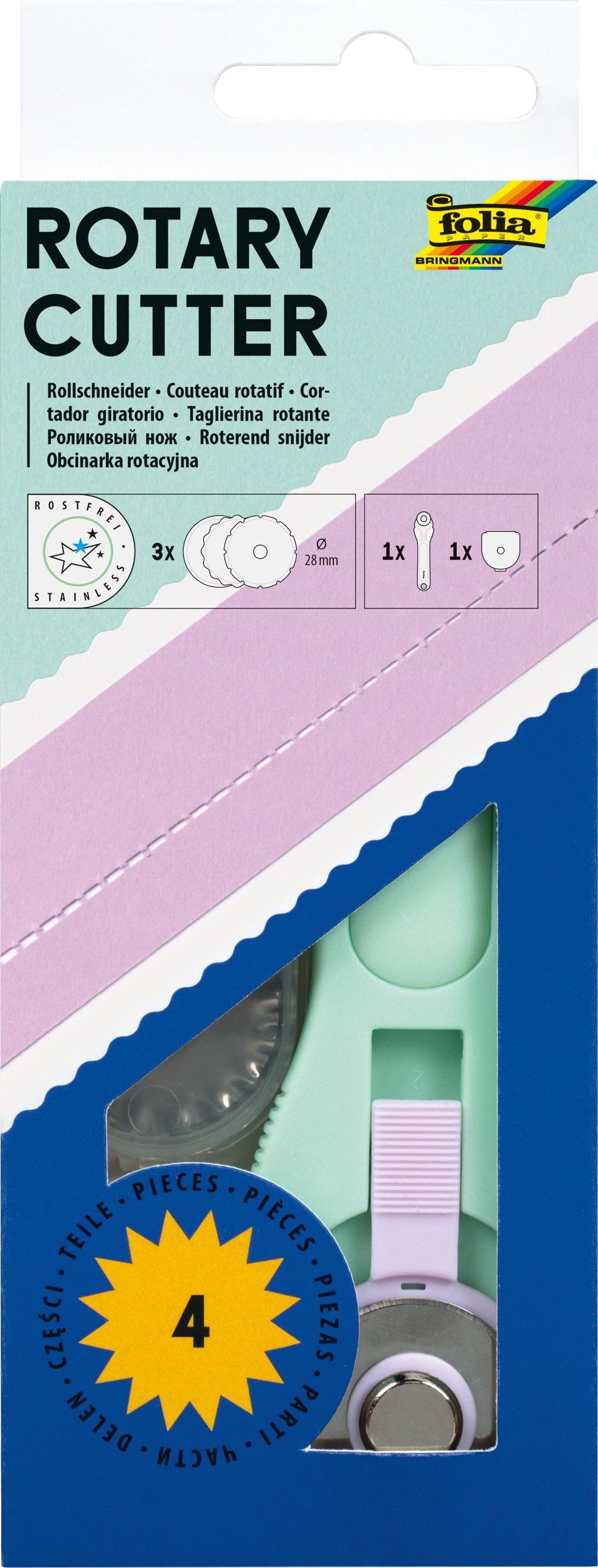 Rollschneider, 4 Teile