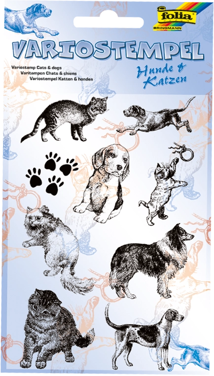Variostempel, Katzen & Hunde, 9 Stück