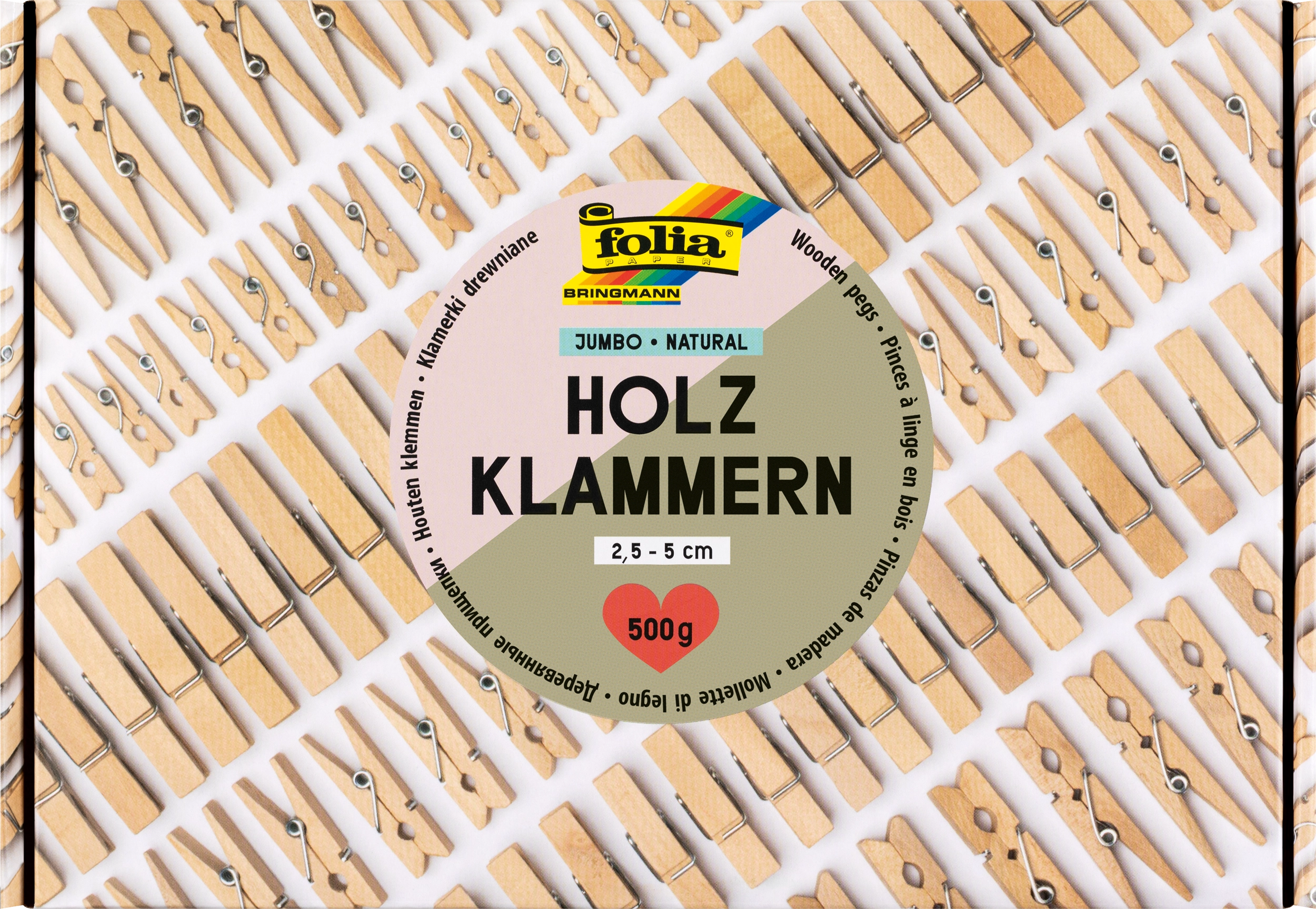Holzklammern, Jumbo, Natur