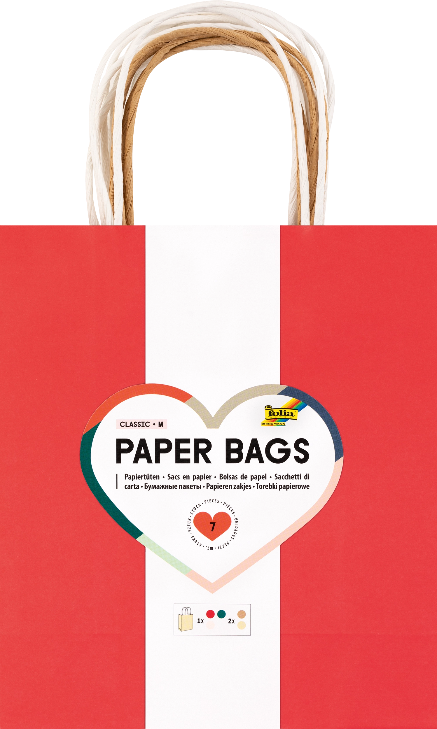 Papiertüten, Classic, M, 7 Stück