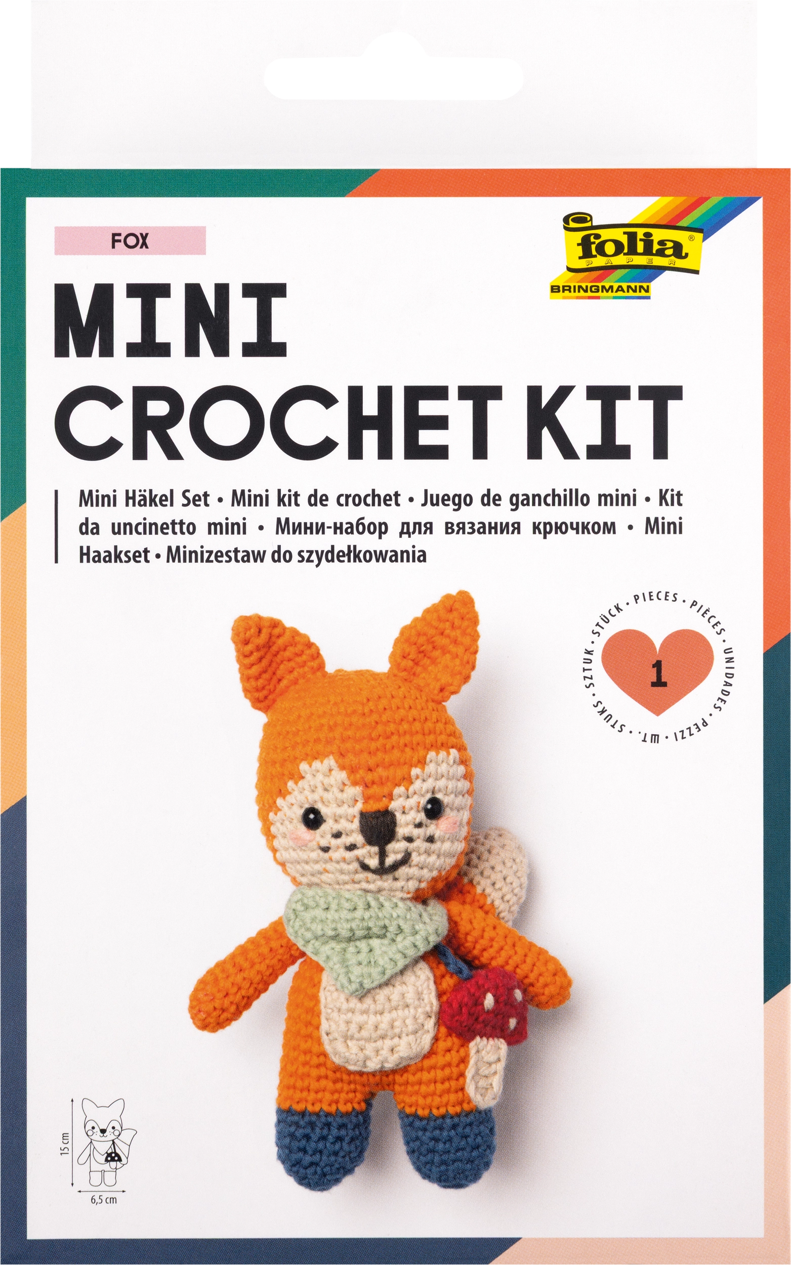 Mini-Häkelset, Fuchs, 1 Stück