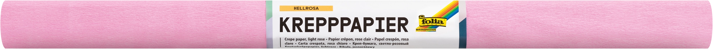 Crepe Paper Colourfast, Light Rose, 50 x 250 cm, 32 g/m², 10 rolls