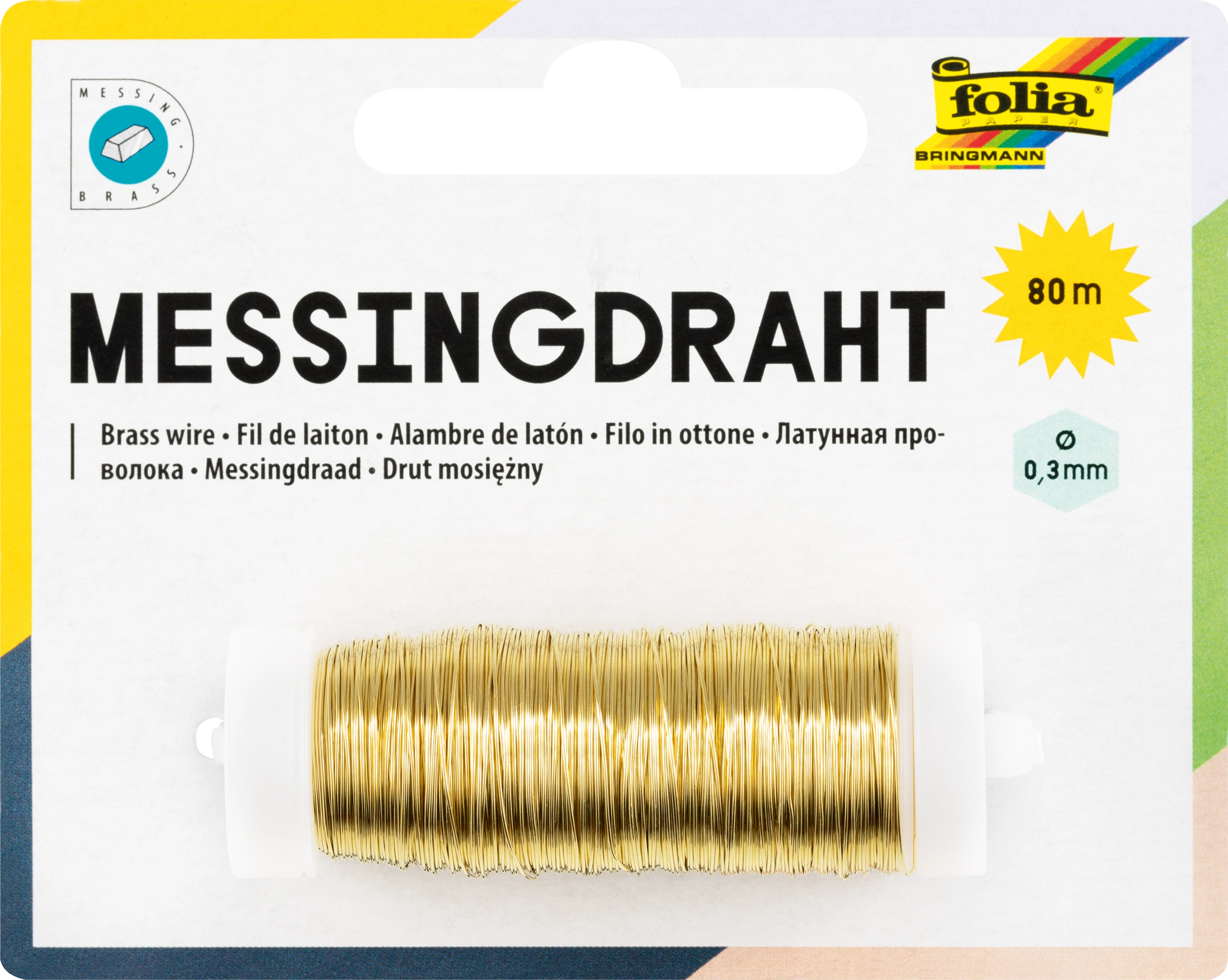 Brass Wire, Ø 0,3 mm x 80 m
