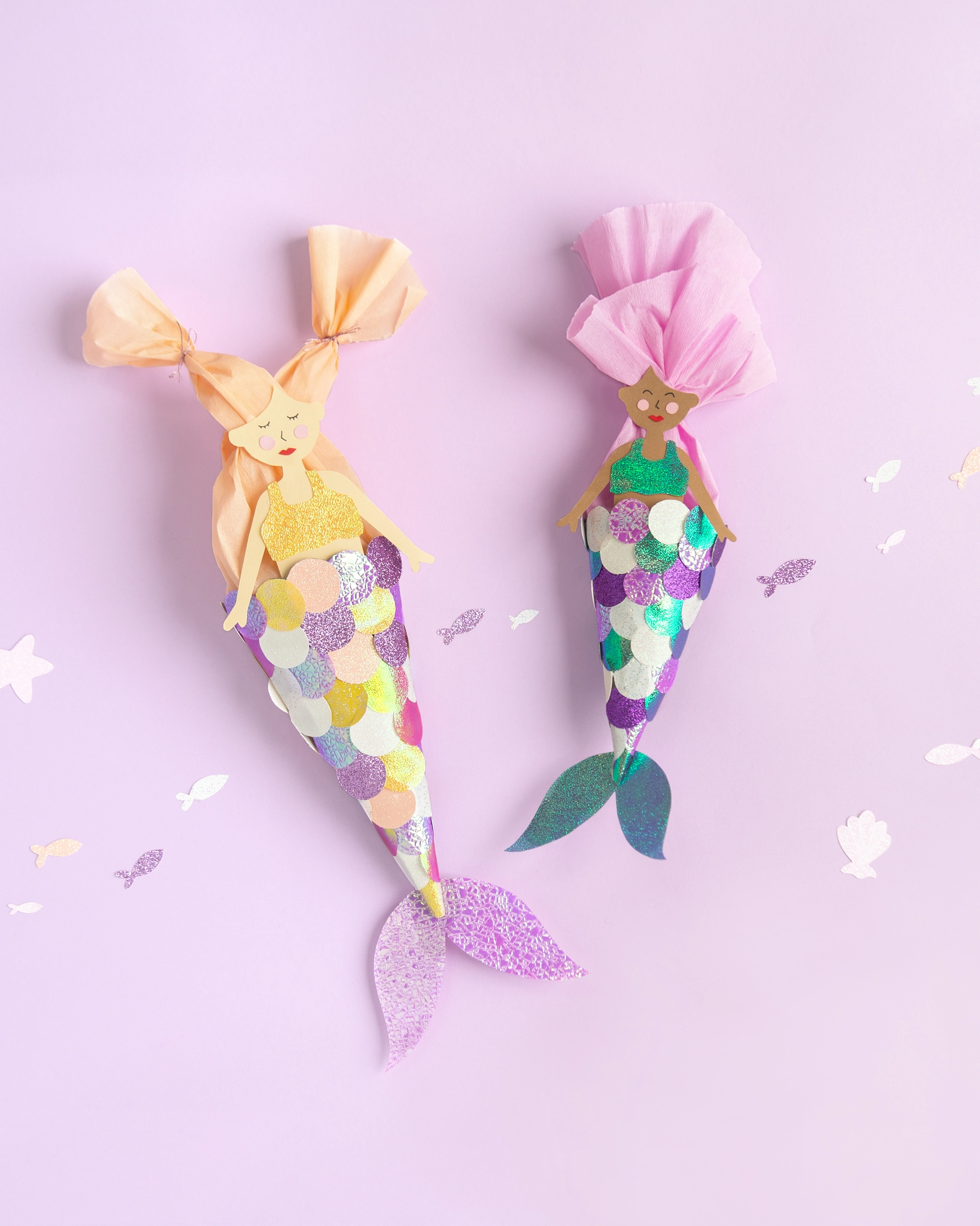 DIY Meerjungfrauen-Zuckertüten