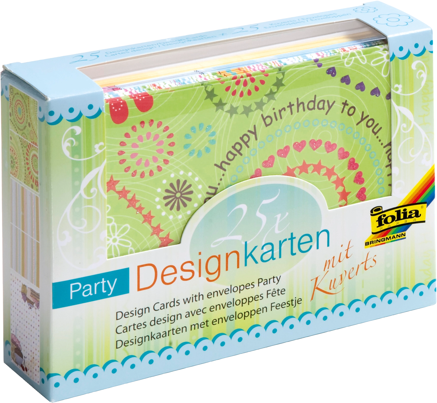 Designkarten, Party, DIN A6, 100 g/m², 220 g/m², 25 Karten