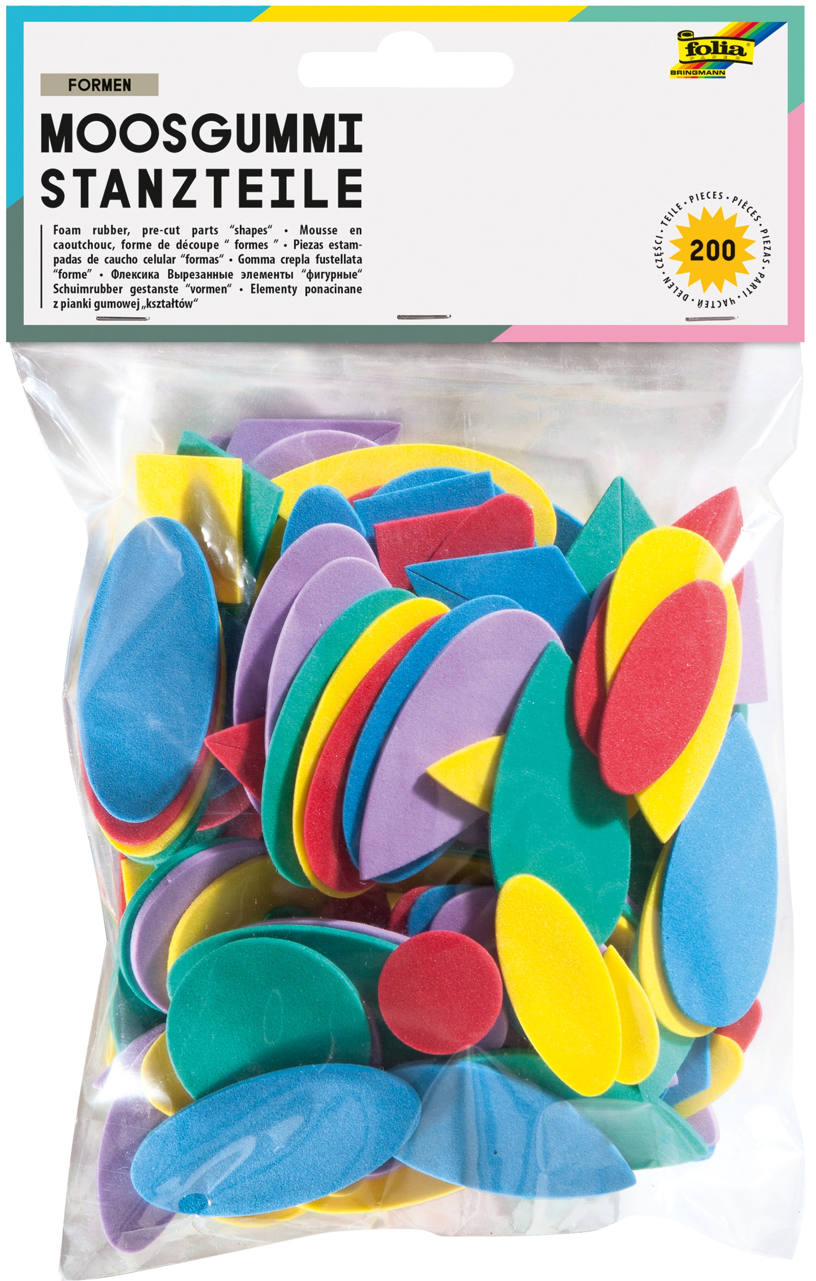 Foam Rubber Die-Cuts, Shapes, 200 parts