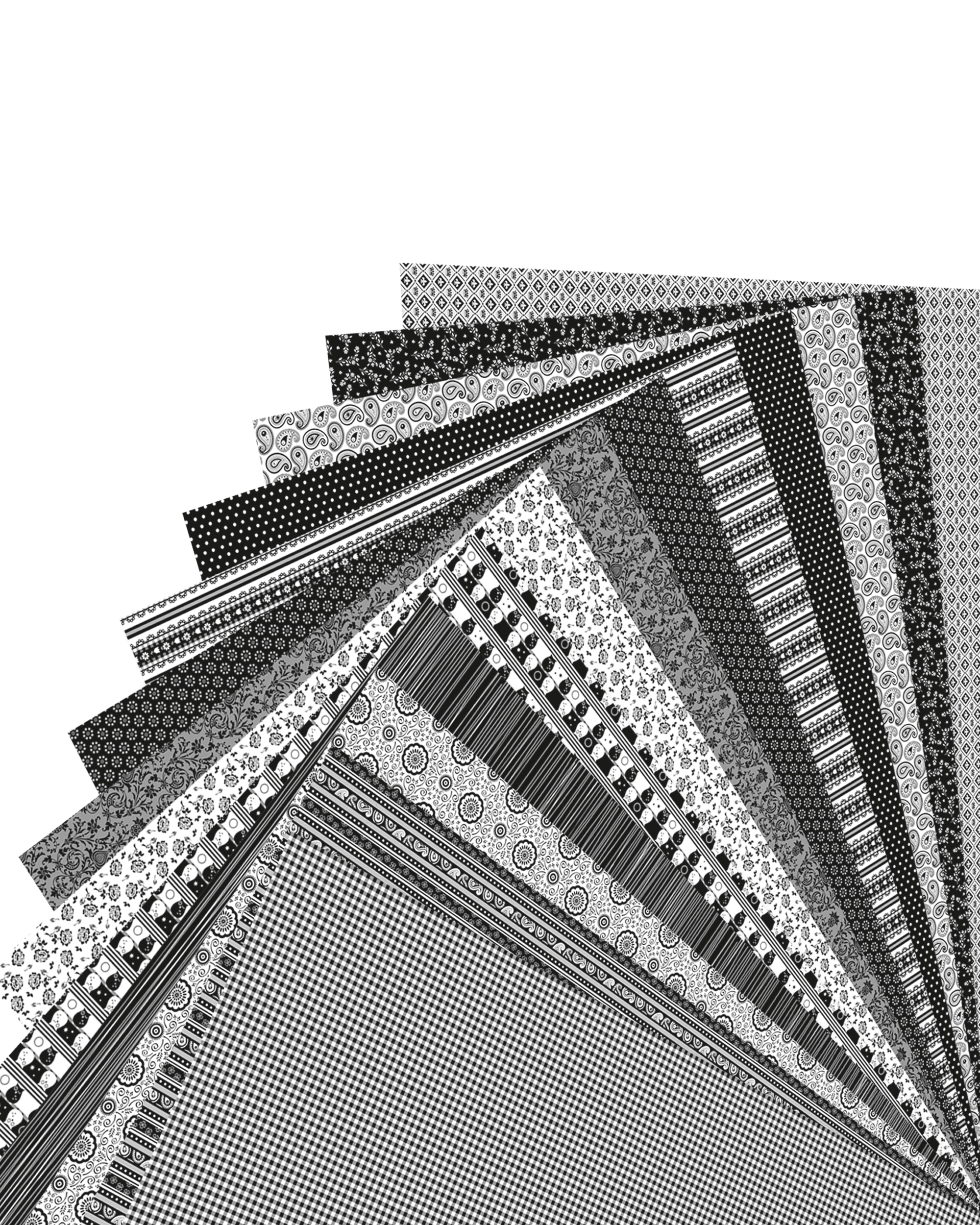Motif Cardboard , Black & White, 50 x 70 cm, 270 g/m², 13 sheets