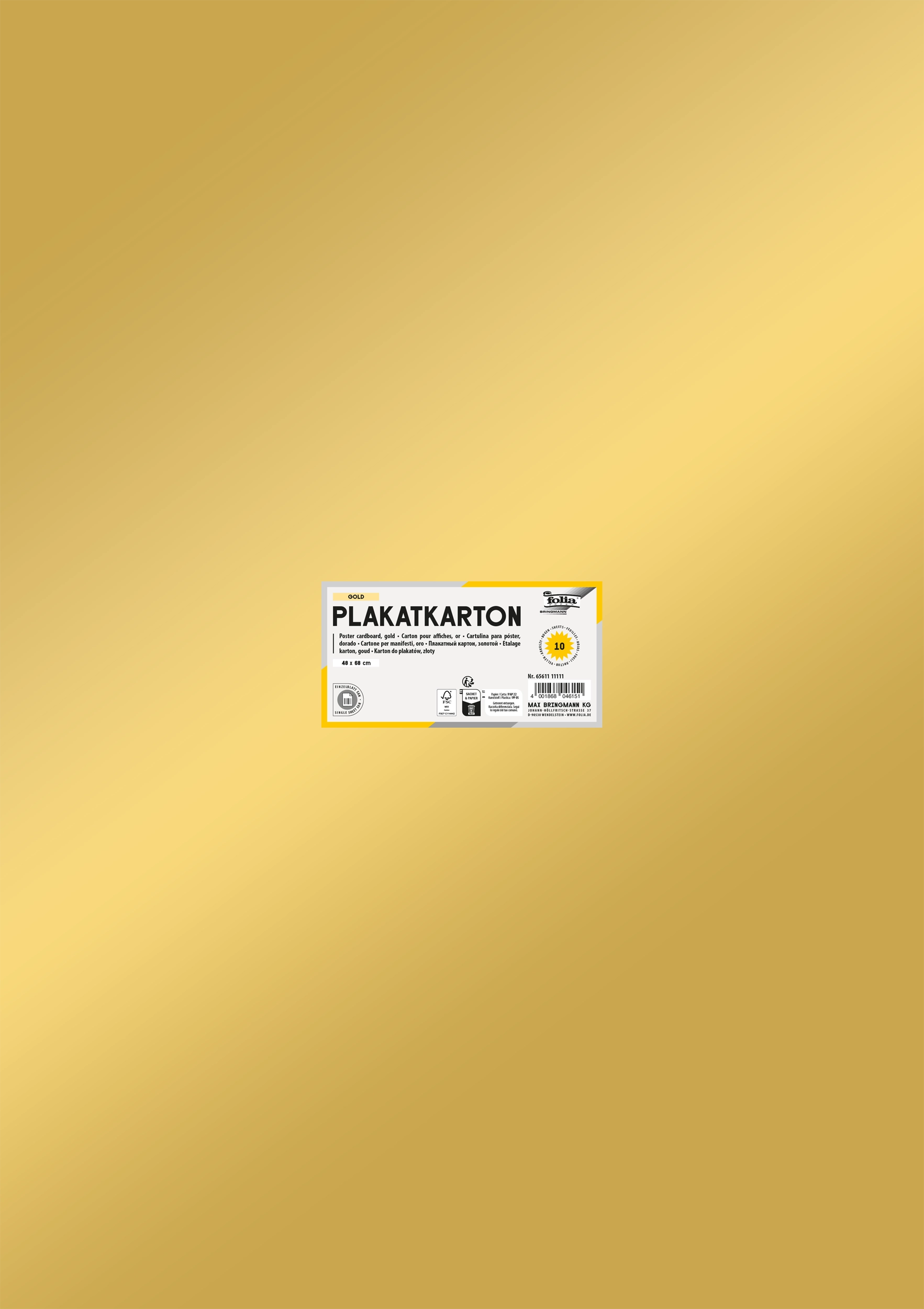 Plakatkarton, Gold