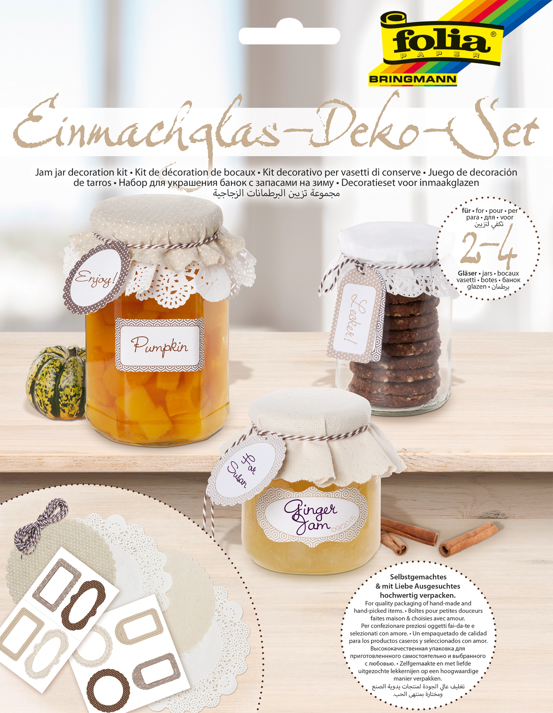 Einmachglas-Deko-Set, 5 Pack sortiert, 65 Teile