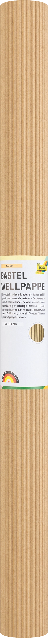 Bastelwellpappe, Natur, 50 x 70 cm, 1 Rolle