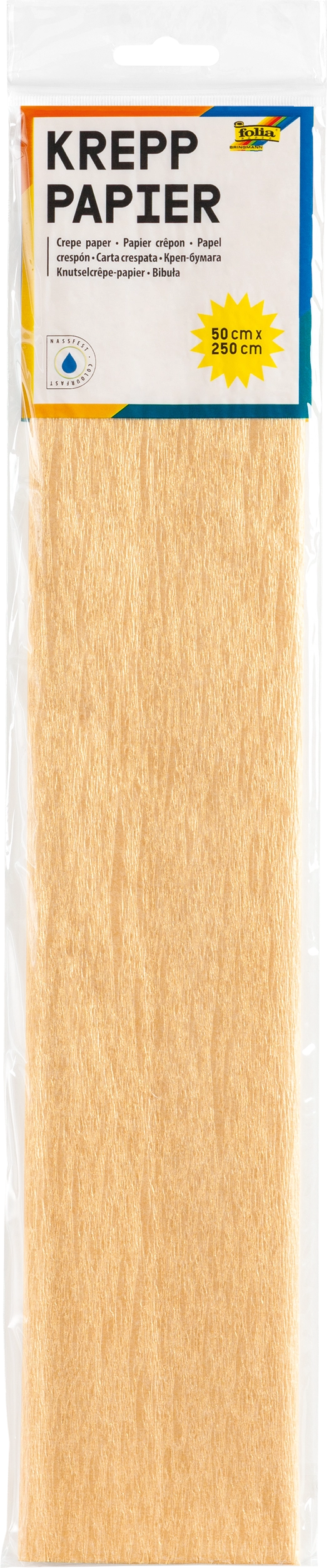 Crepe Paper, Iridescent Mix, 50 x 250 cm, 22 g/m², 10 folded sheets