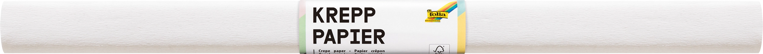 Crepe Paper, White, 50 x 250 cm, 32 g/m², 10 rolls