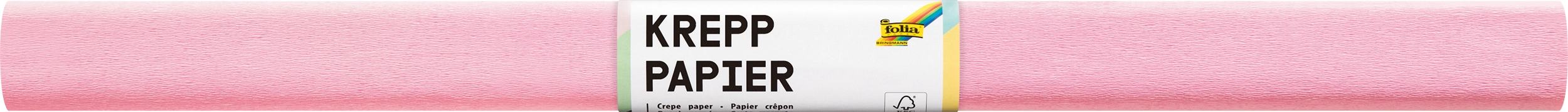 Crepe Paper, Light Rose, 50 x 250 cm, 32 g/m², 10 rolls
