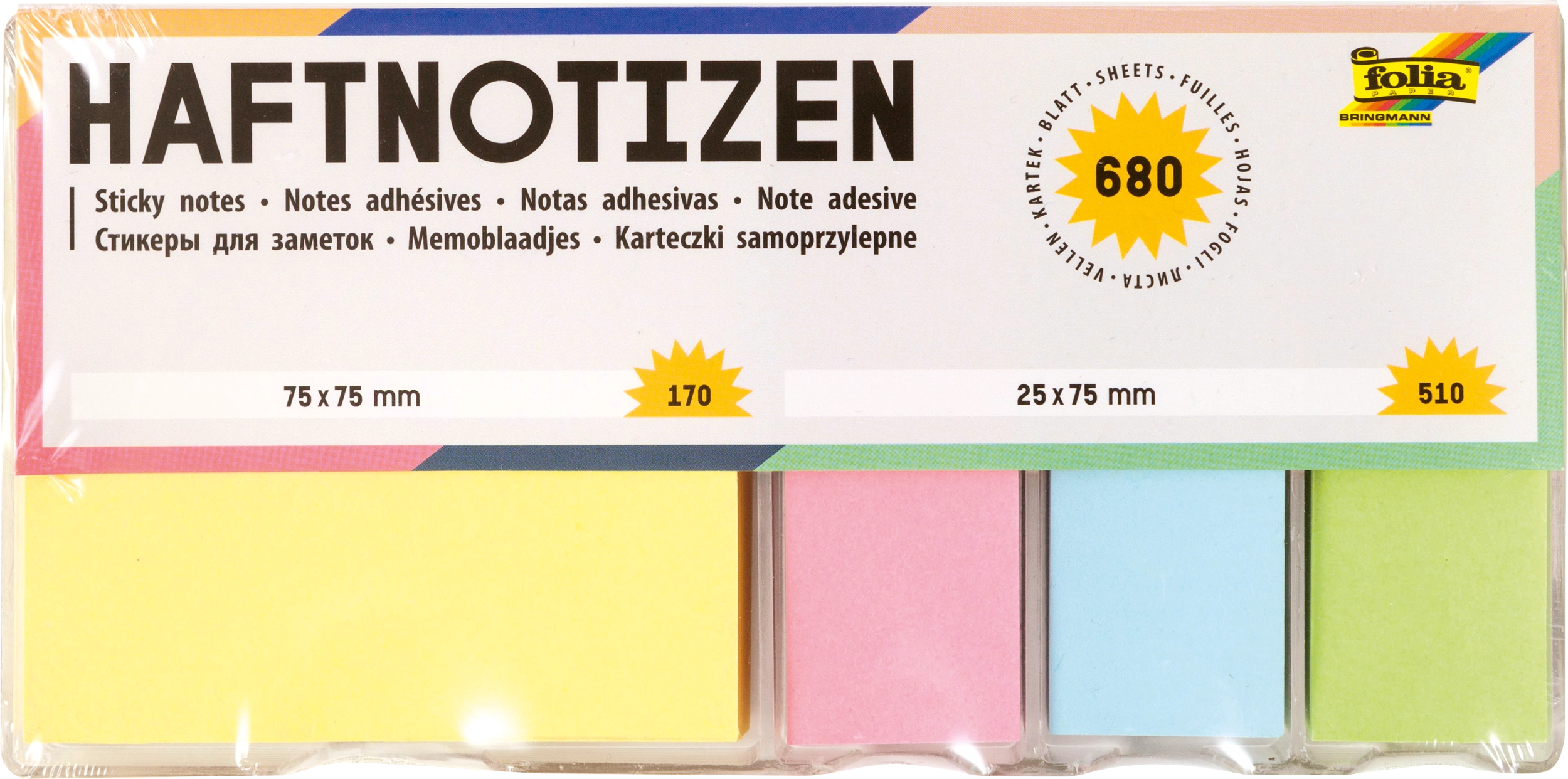 Haftnotizen, 680 Blatt