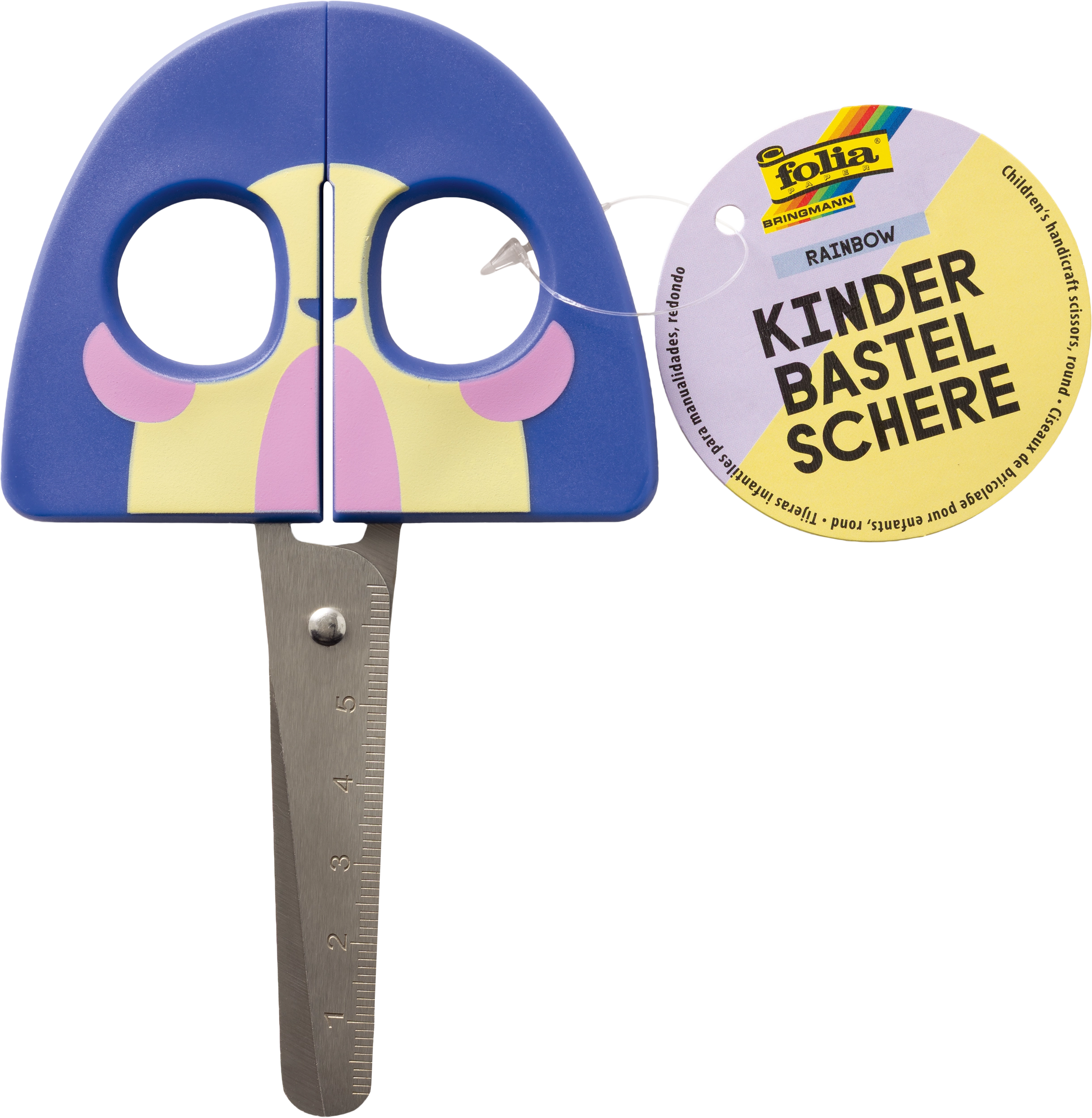Kids Handicraft Scissors with Hangtag, Rainbow