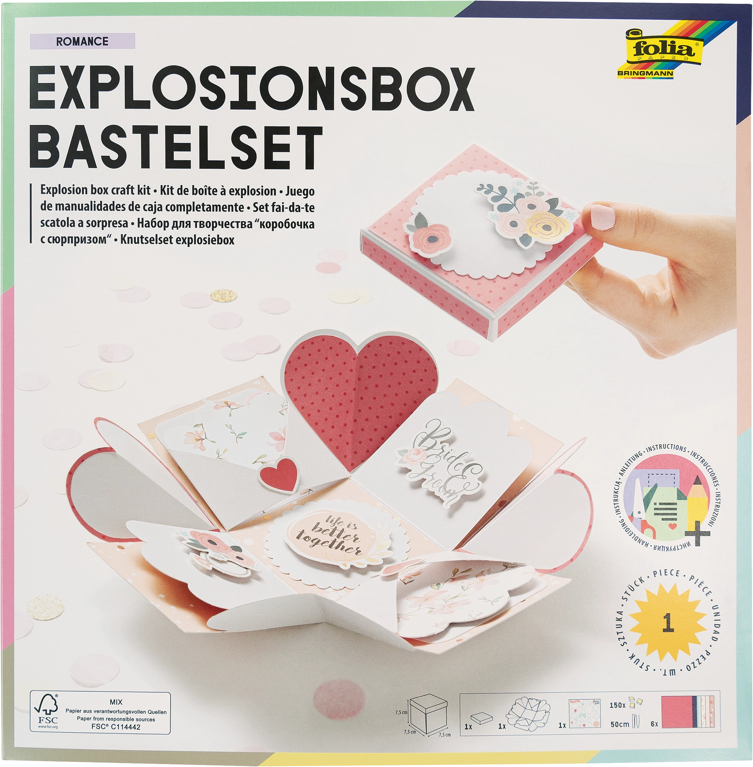 Explosionsbox-Bastelset, Romantic, 1 Stück