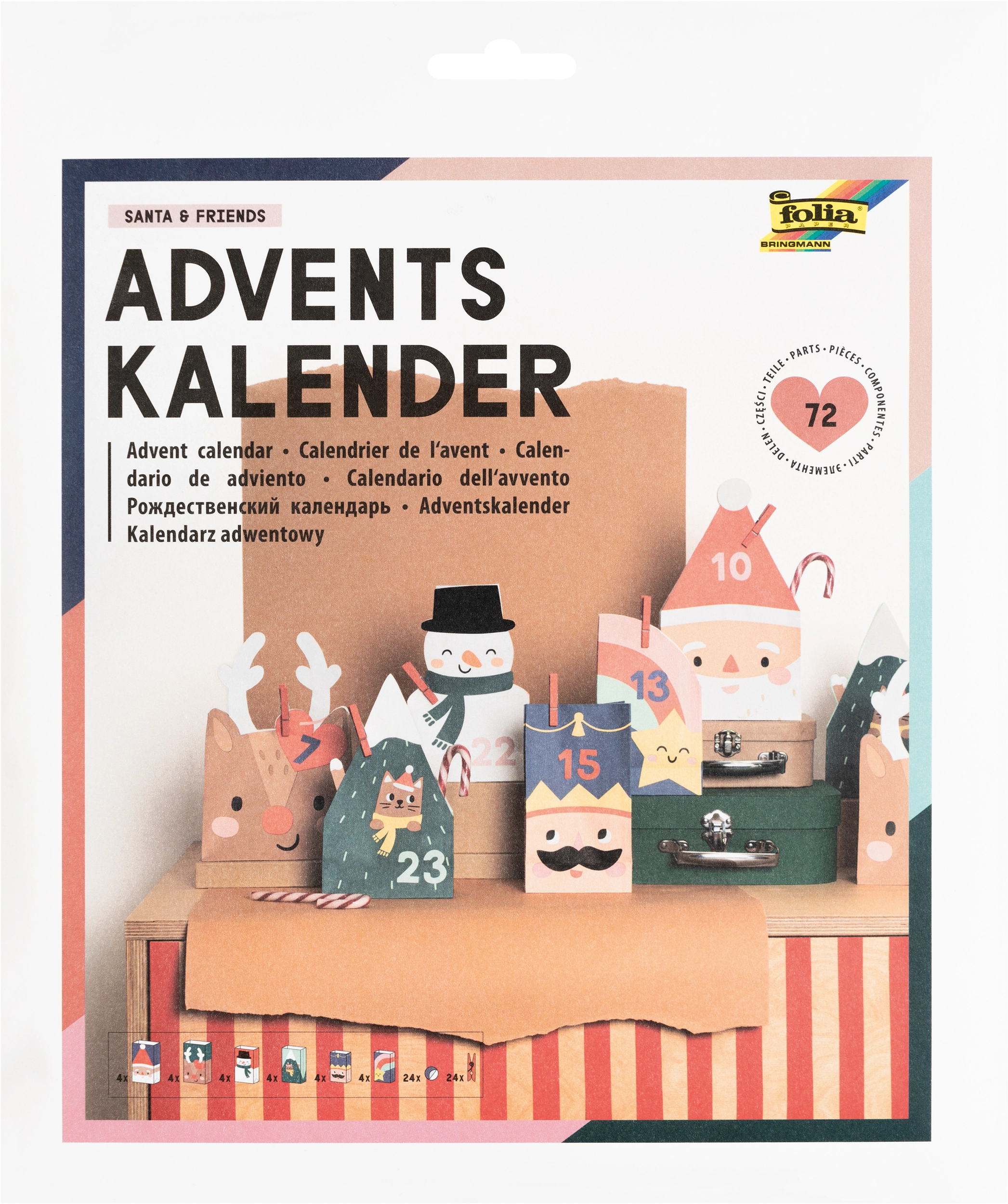 Adventskalender, Sanata & Friends, 72 Teile