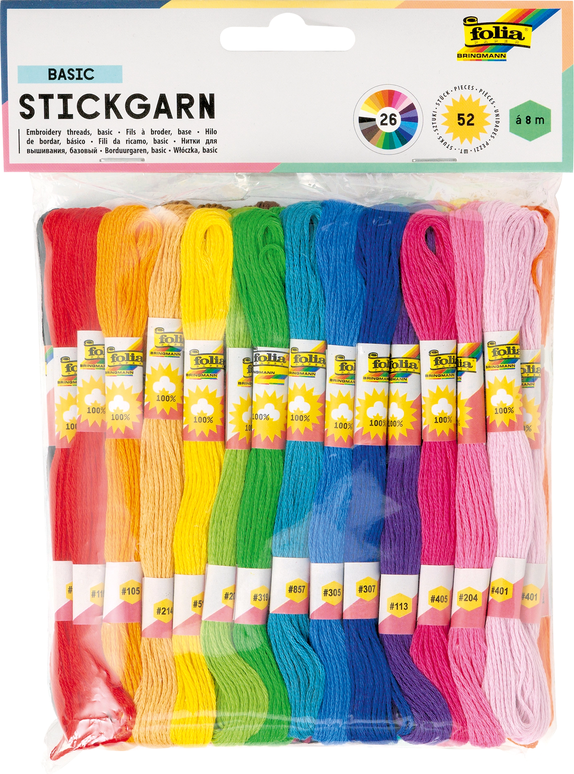 Embroidery Thread , Basic, 52 skeins